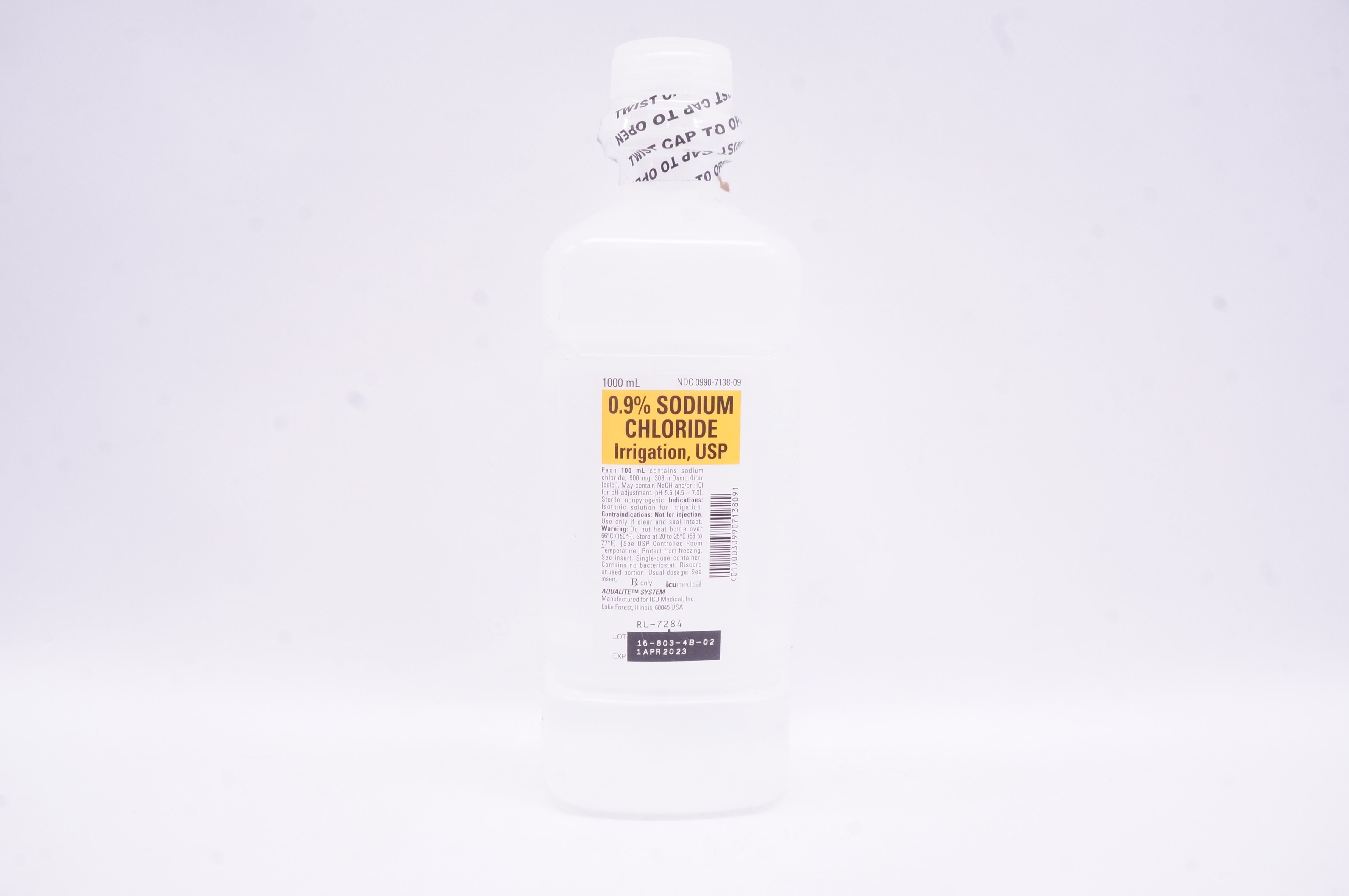 ICU Medical RL-7284 0.9% Sodium Chloride Irrigation USP