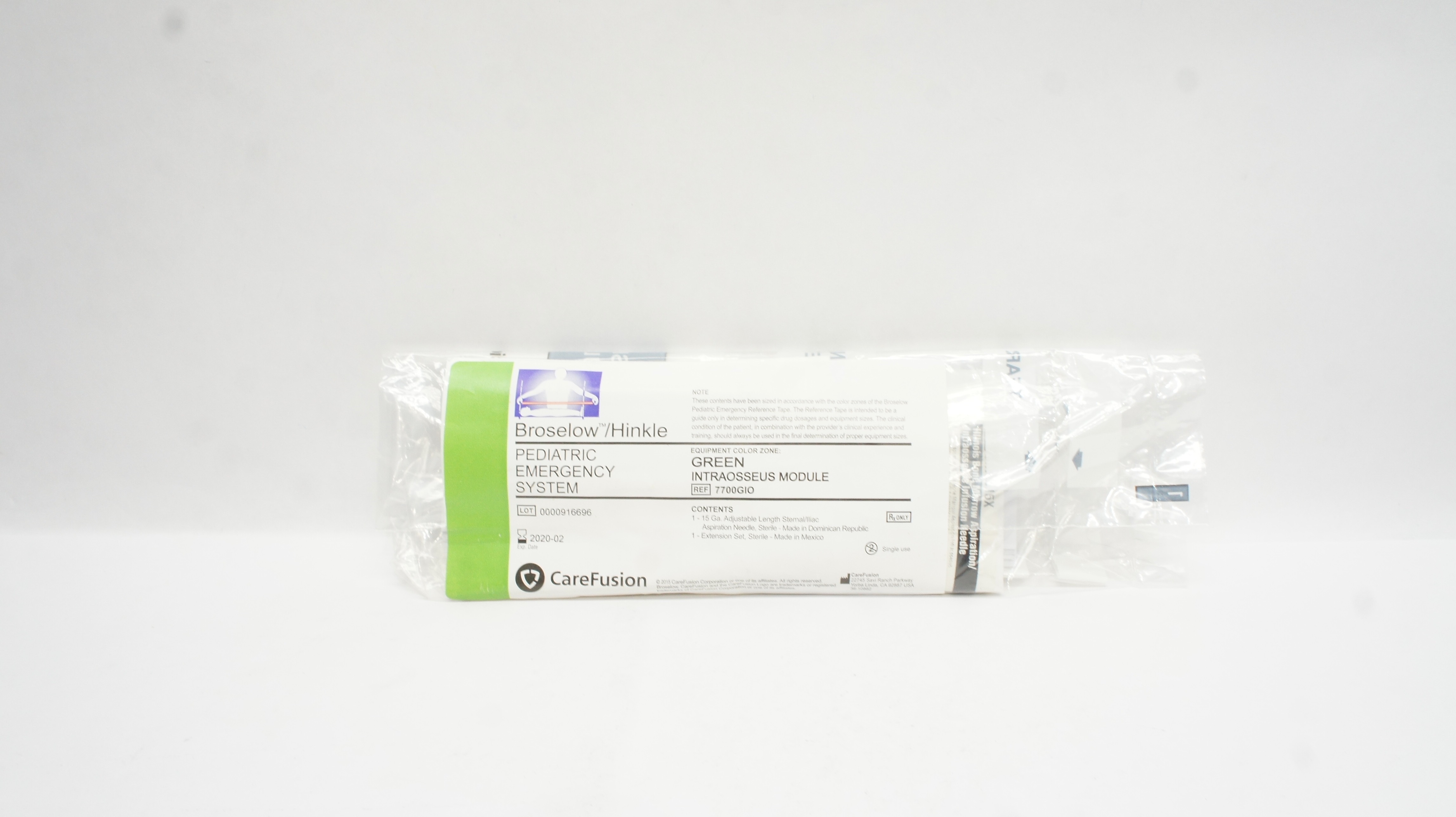 CareFusion 7700GIO Pediatric Emergency System Green Intraosseus Module (x)