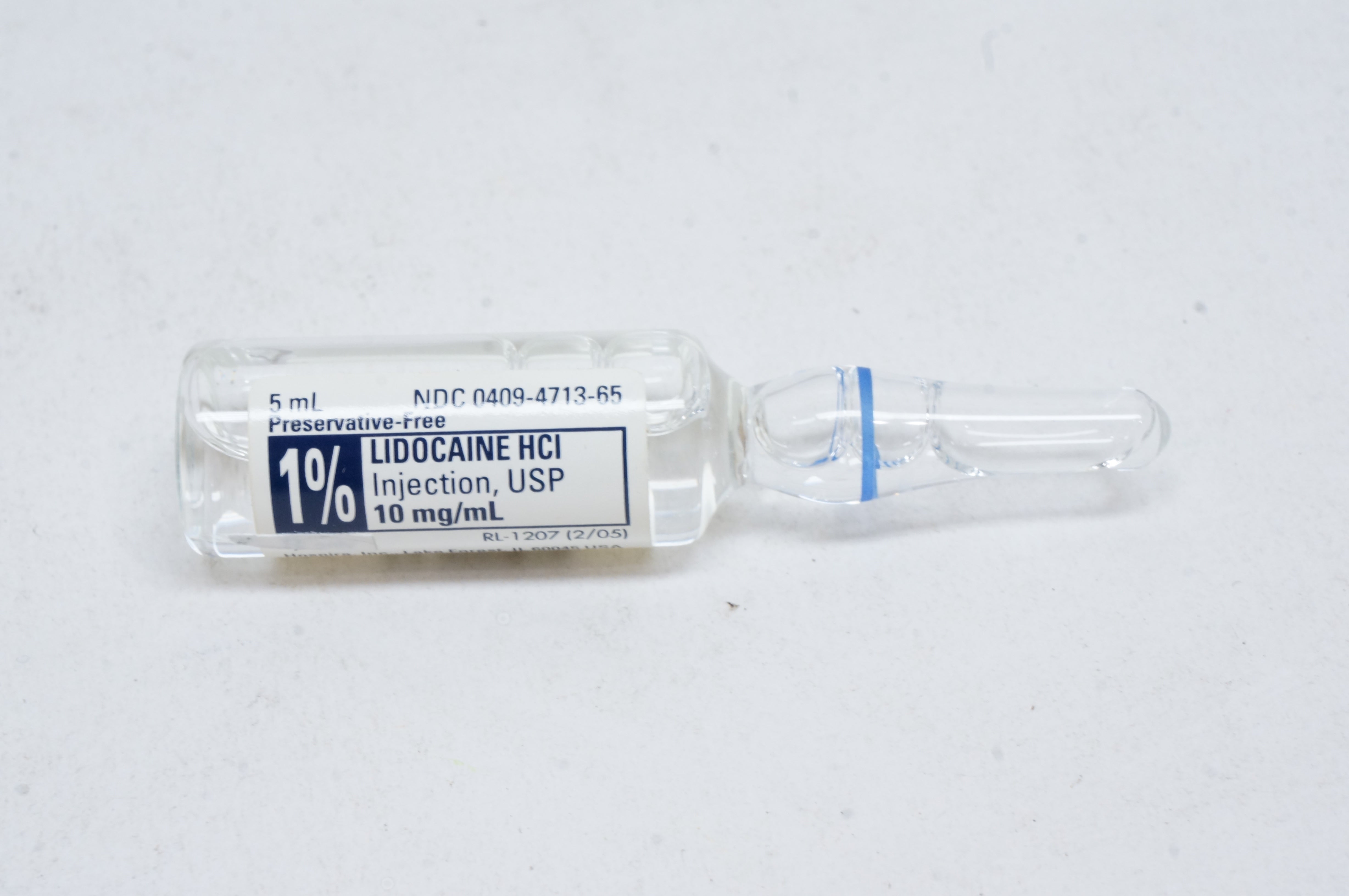 Hospira RL1207 1 Lidocaine HCI Injection, USP 10mg/mL, 5mL (x)