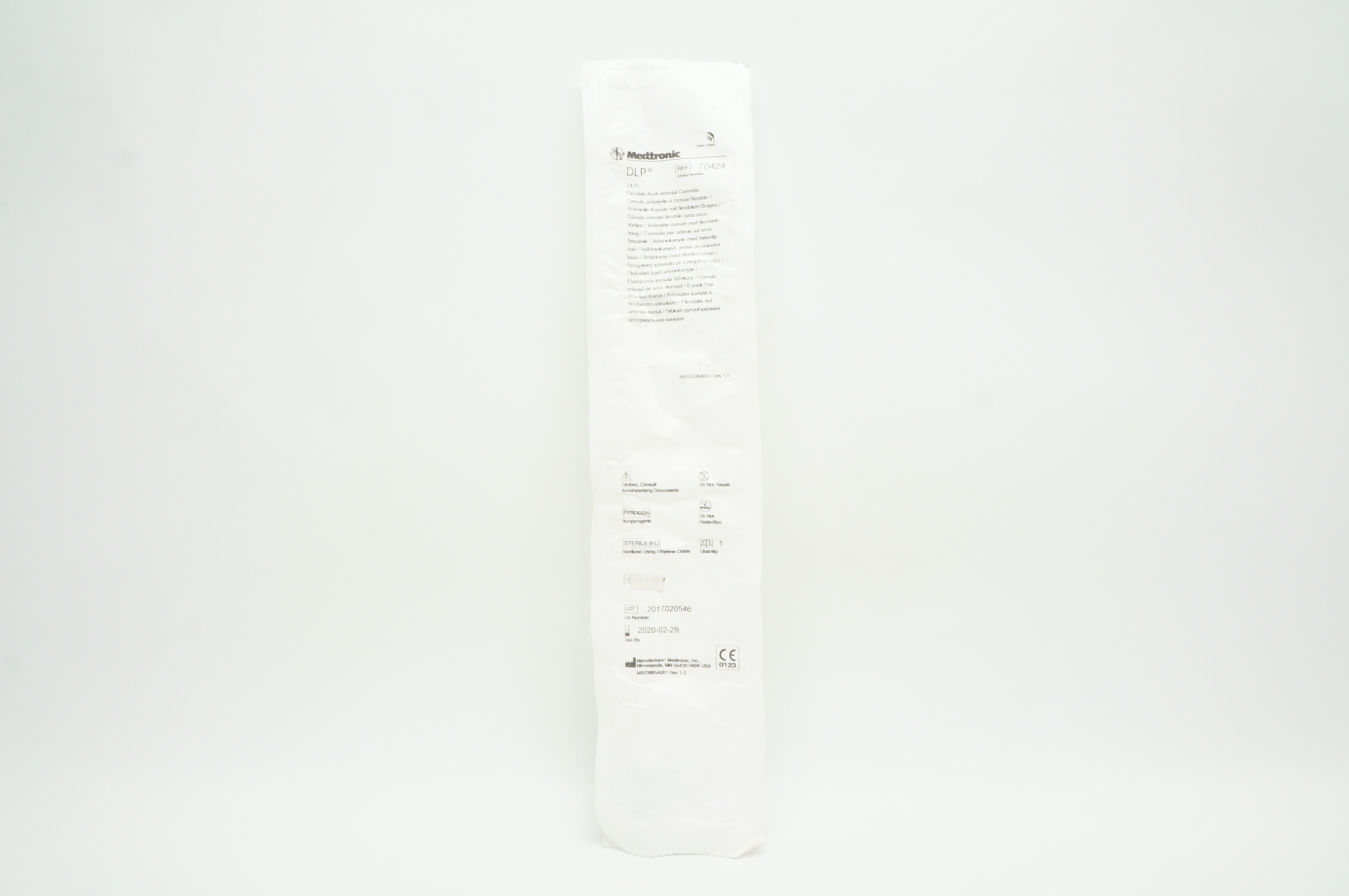 Medtronic 70424 DLP Flexible Arch Arterial Cannula 24Fr (x)