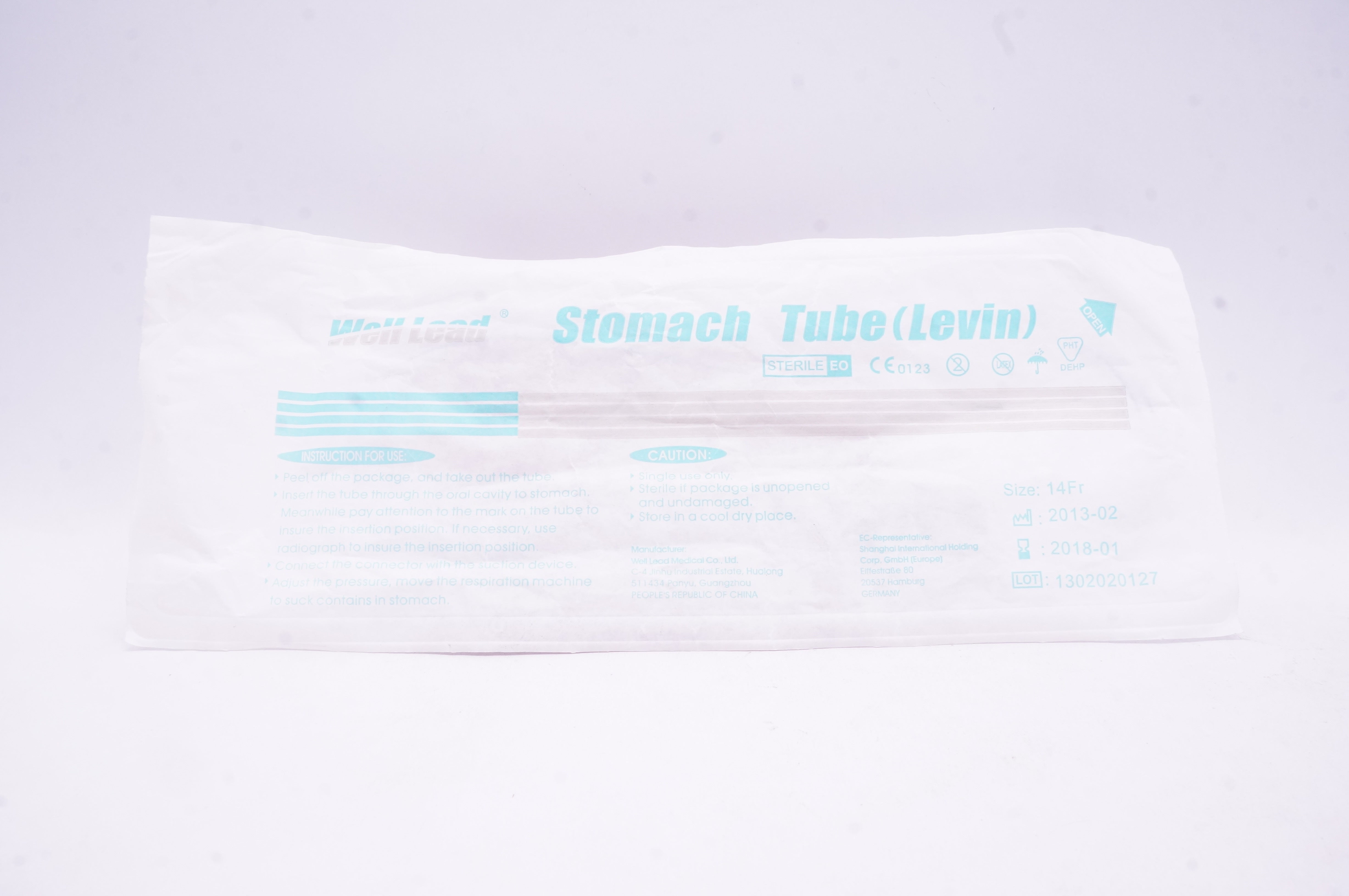 Well Lead Stomach Tube Levin 14Fr (x)