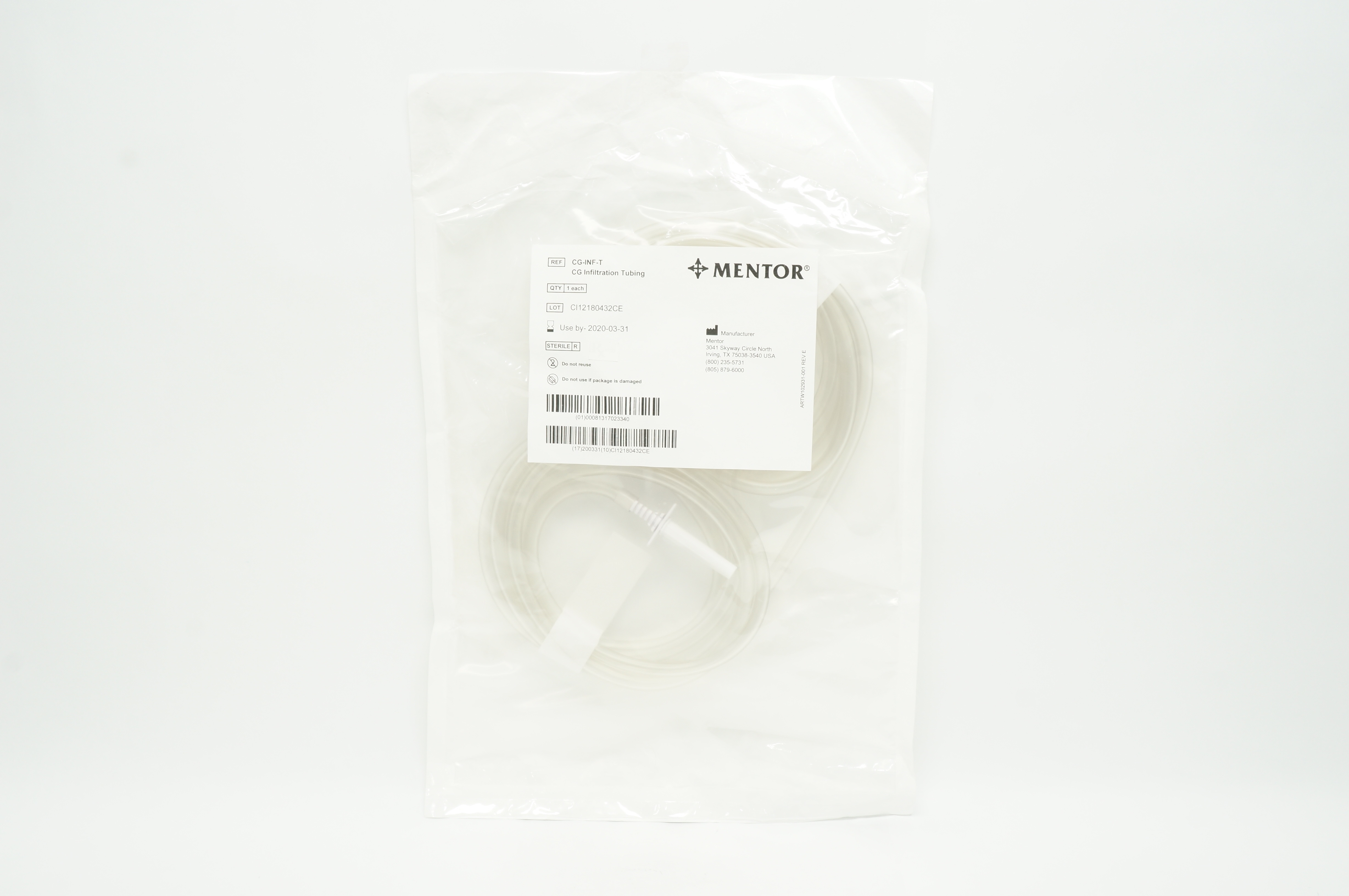 Mentor CG-INF-T CG Infiltration Tubing (x)