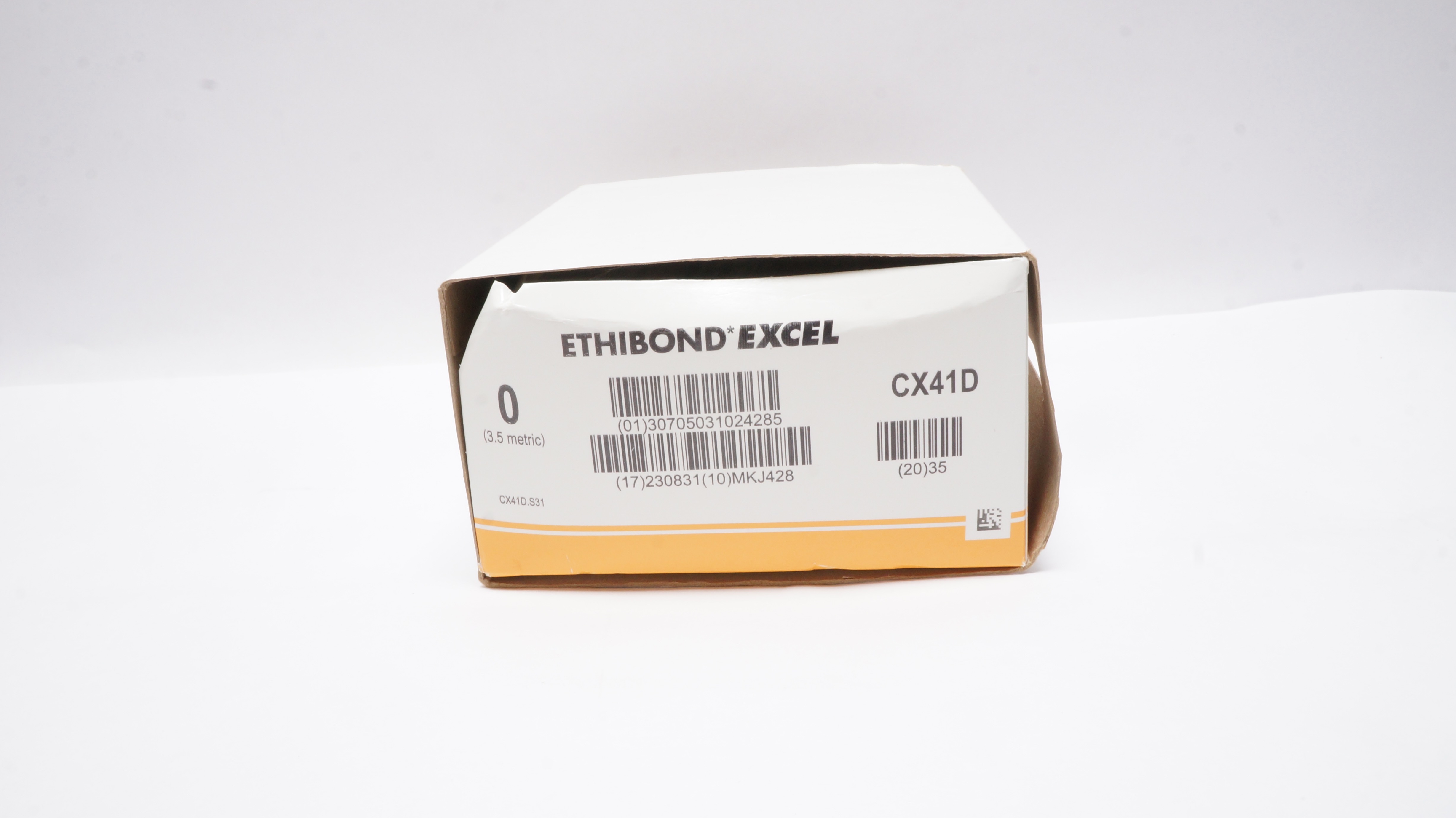 Ethicon CX41D 0 Ethibond Excel Stre MO-7 22mm 1/2c Taper 18 inch (x) - Box of 12