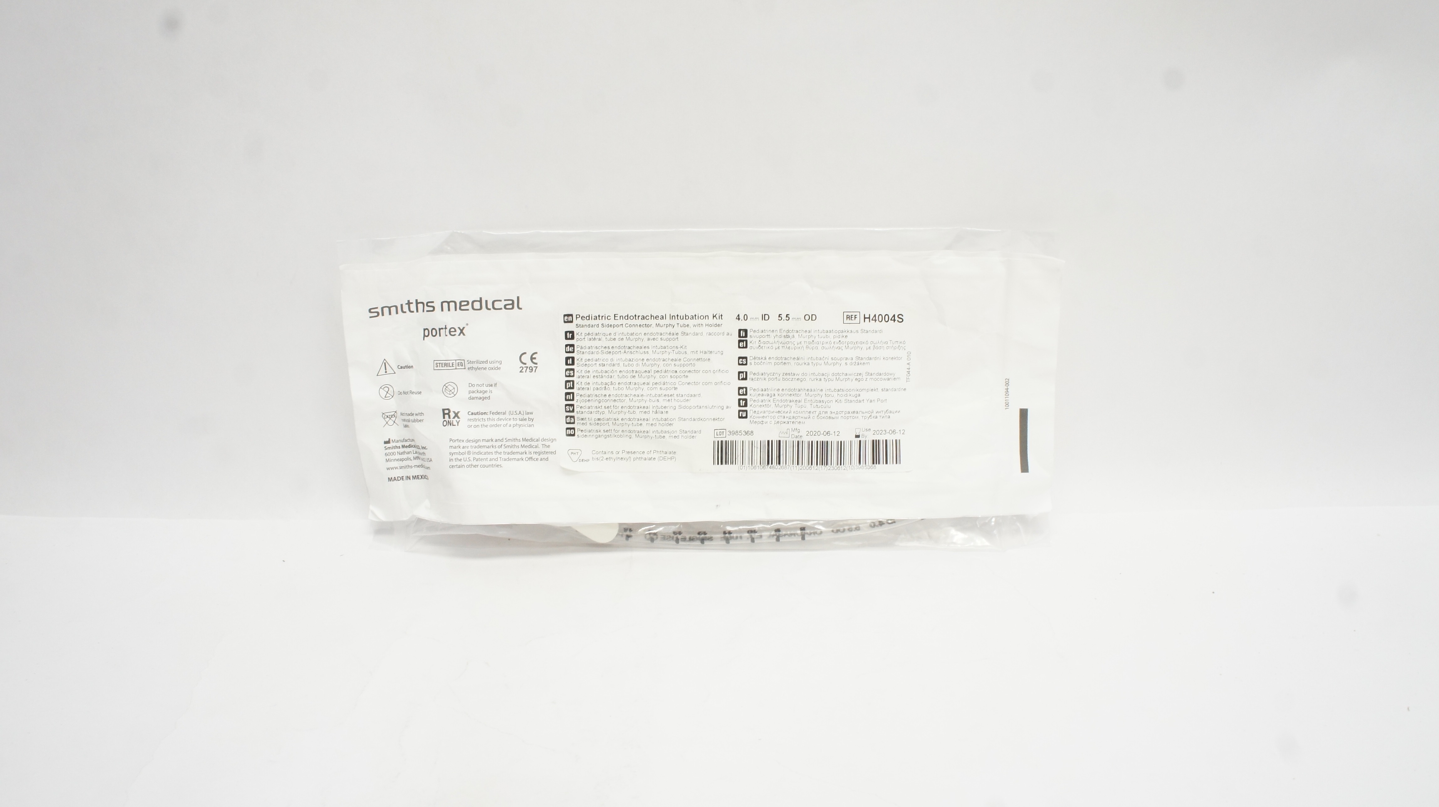 Smiths Medical H4004S Pediatric Endotracheal Intubation Kit 4.0mm ID 5.5mm OD(x)