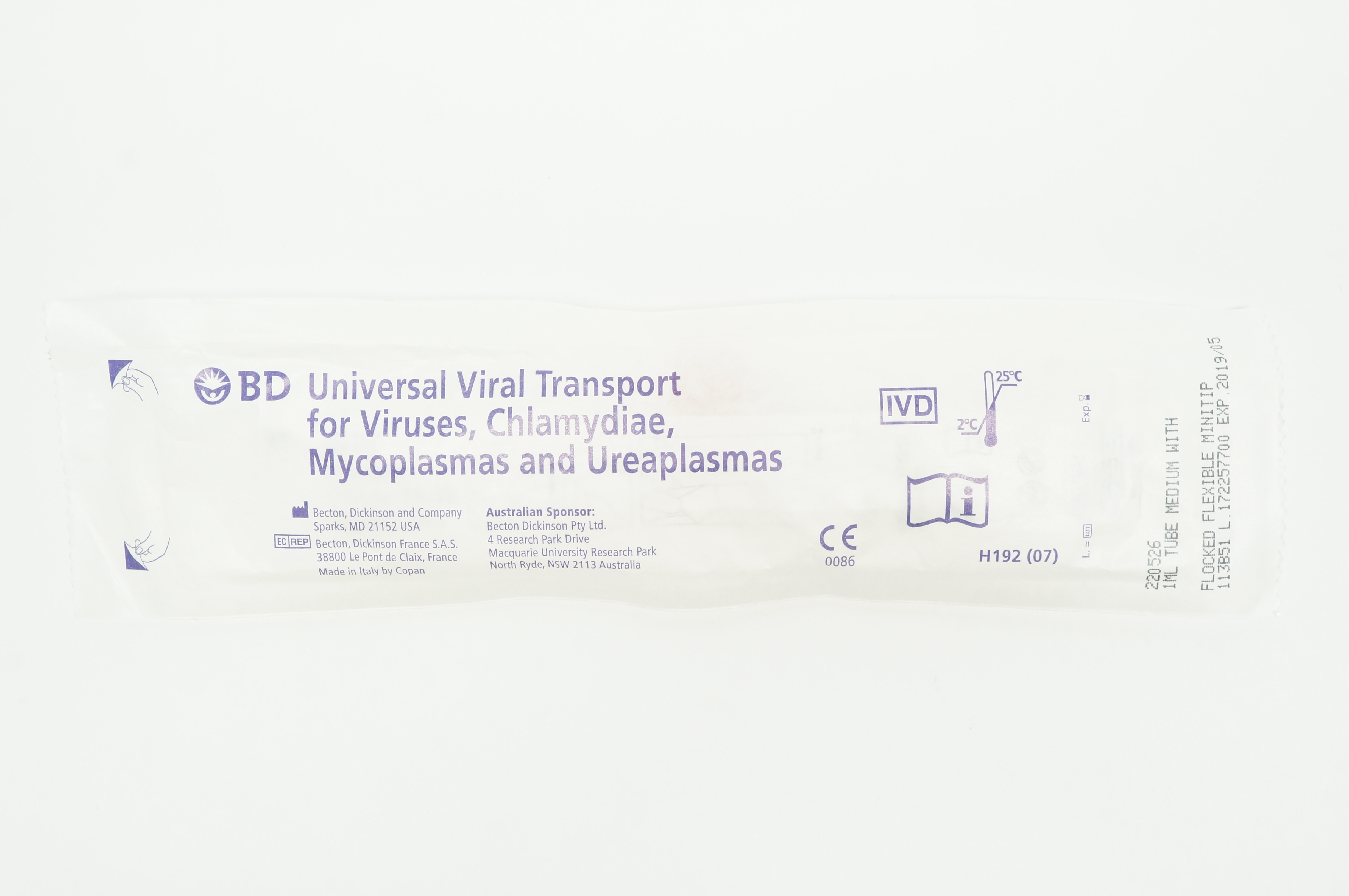 BD 220526 Universal Viral Transport For Viruses 1ml Tube Medium (x)