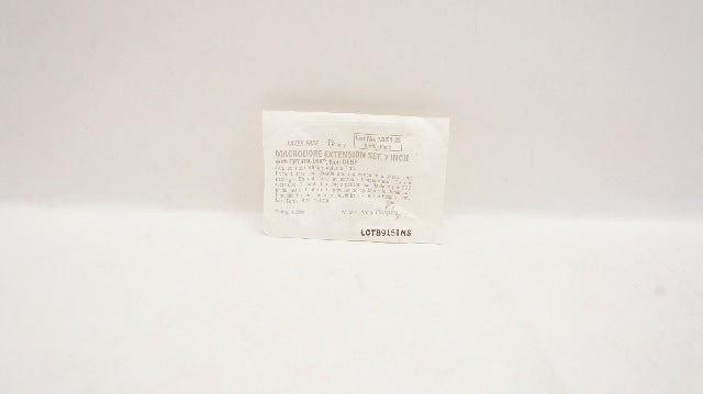 Hospira 12654-28 Macrobore Extension Set with Option-Lok, Non-DEHP 7 inch x 1mL
