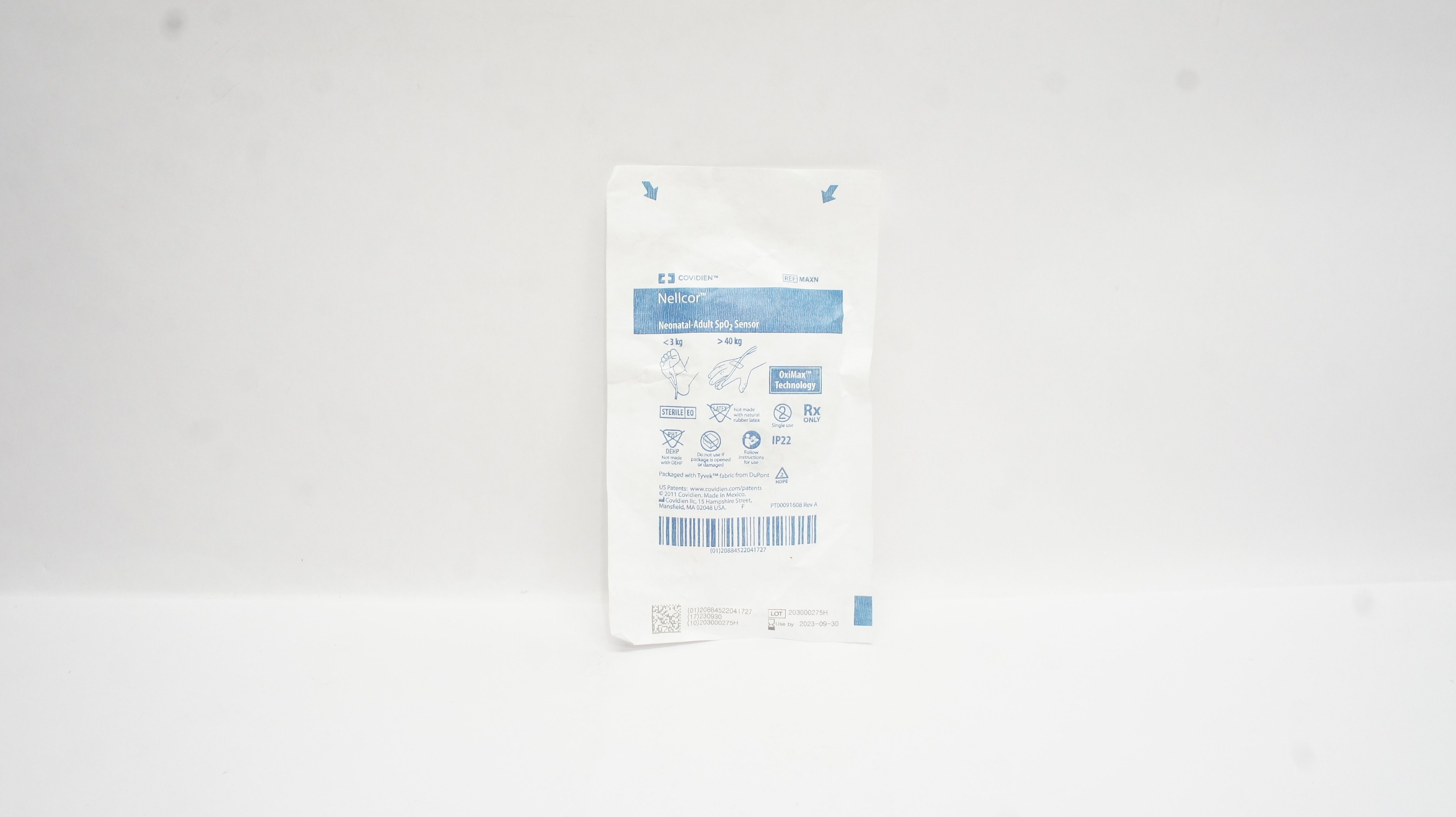 Covidien MAXN Nellcor Neonatal-Adult SpO₂ Sensor <3kg >40kg (x)