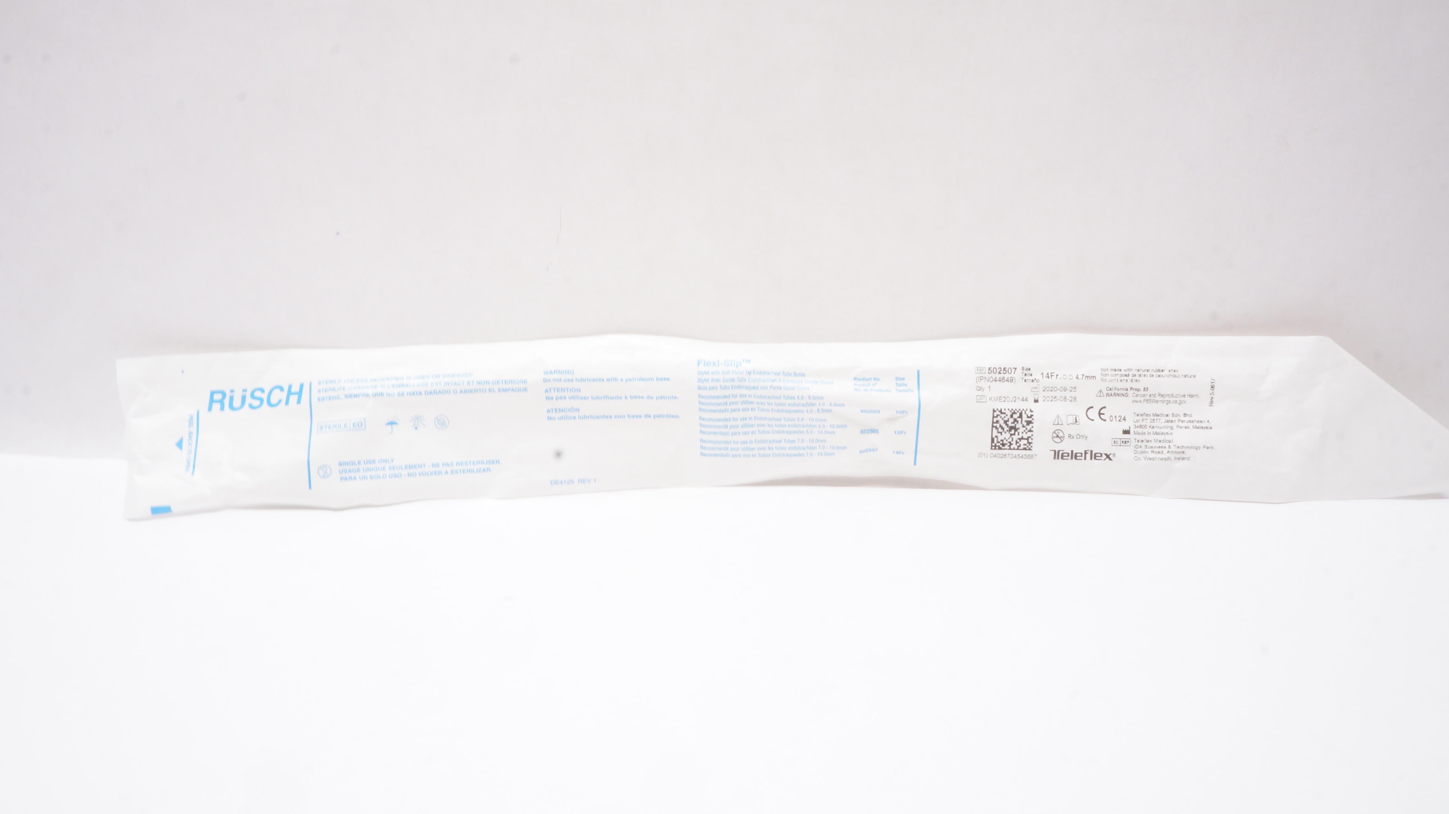 Teleflex 502507 Rusch Flexi-Slip Stylet With Soft Distal Tip 14Fr O.D. x 4.7mm