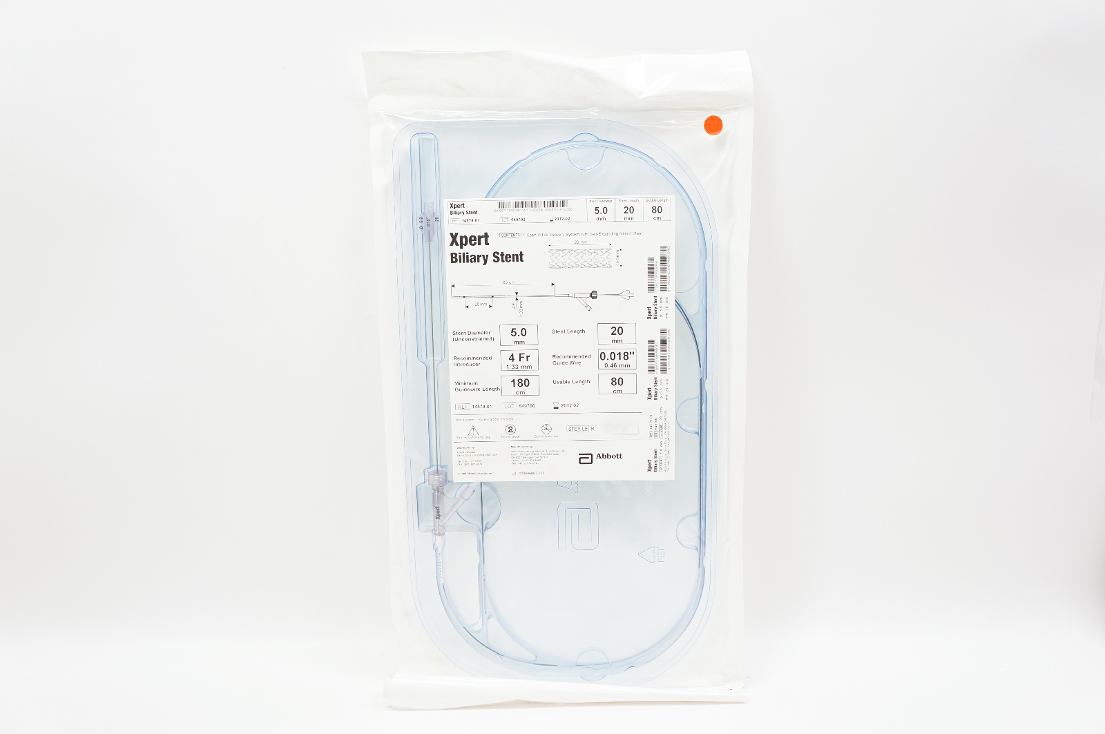 Abbott 14579-01 Xpert Biliary Stnt 5.0mm x 20mm x 80cm (x)