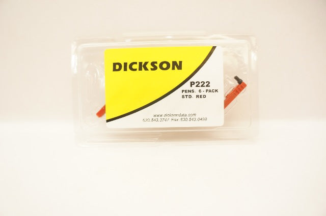 DICKSON P222 Pens STD, Red - Pack of 6