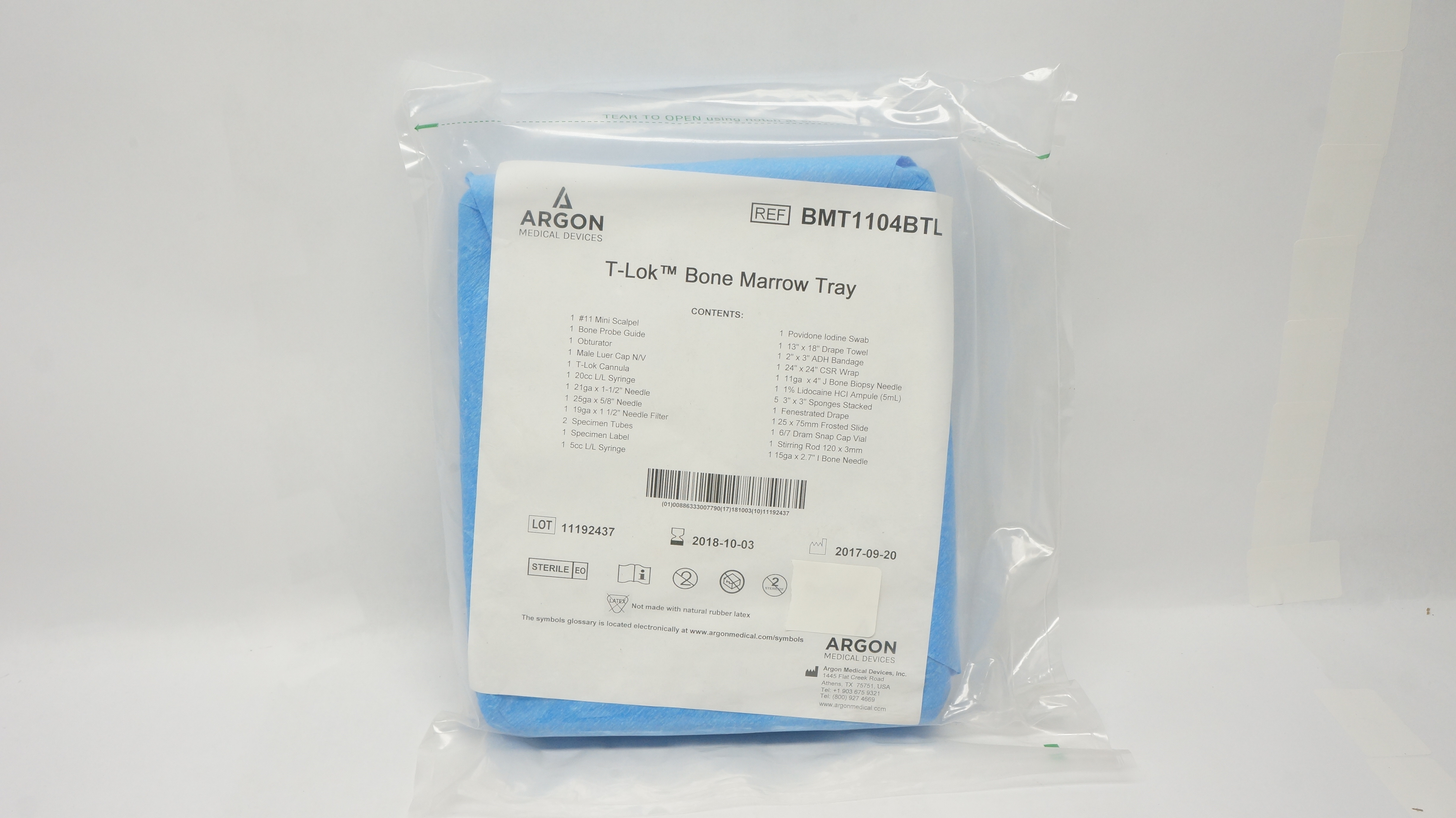 Argon BMT1104BTL T-Lok Bone Marrow Tray (x)
