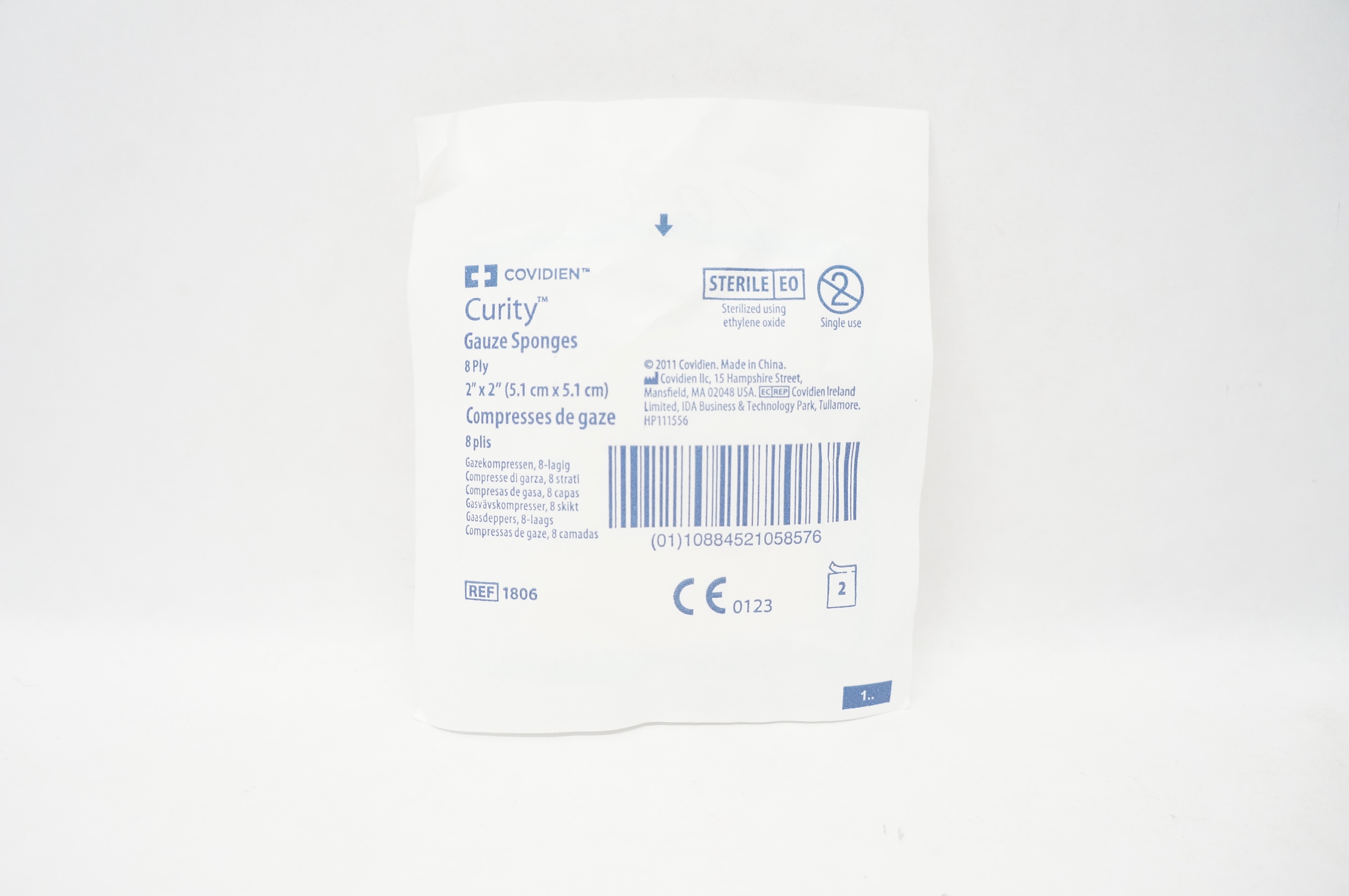 Covidien 1806 Curity Gauze Sponges 8-Ply 2 inch x 2 inch - Pack of 2
