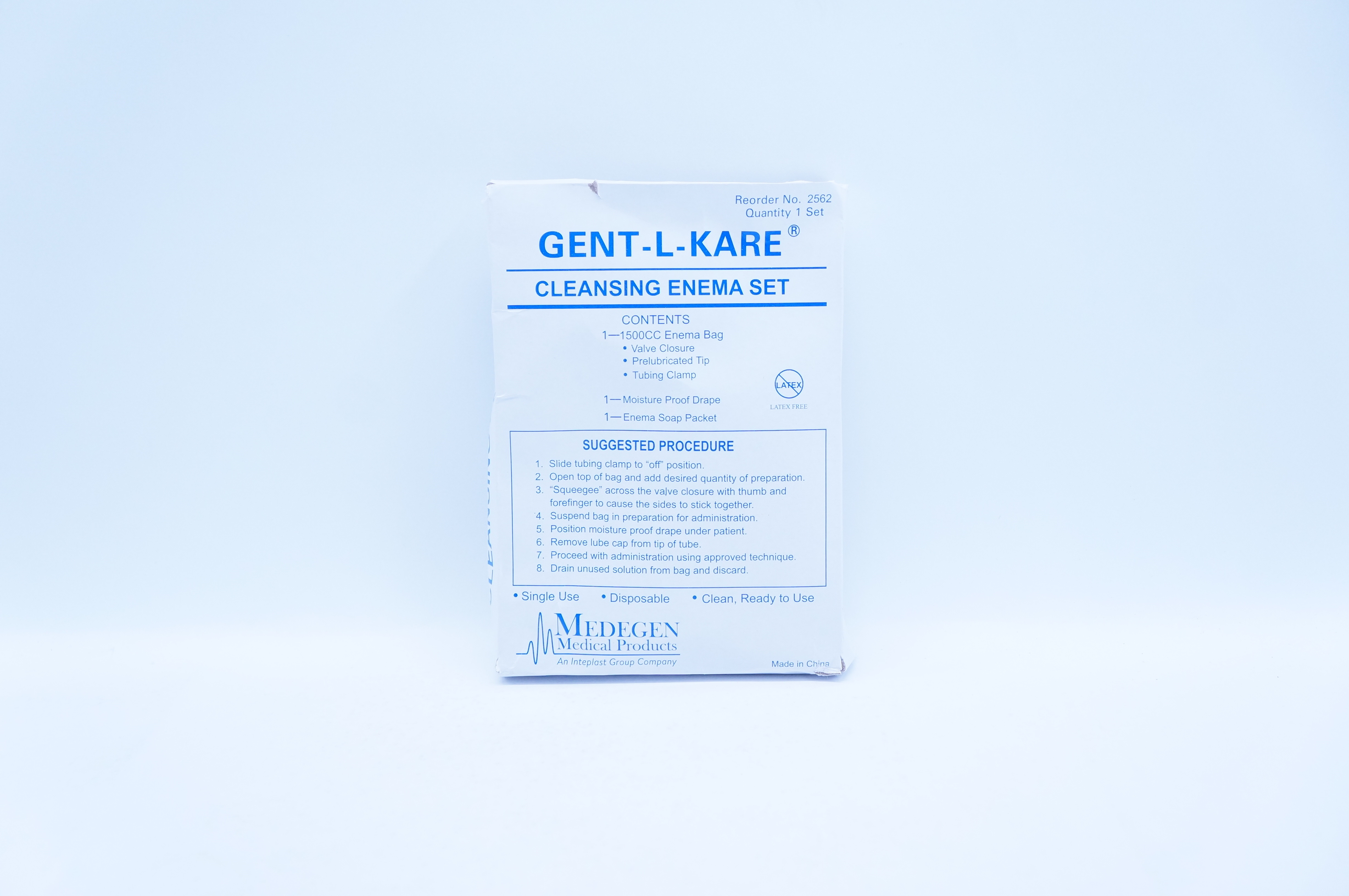 Medegen 2562 Gent-L-Kare Cleansing Enema Set