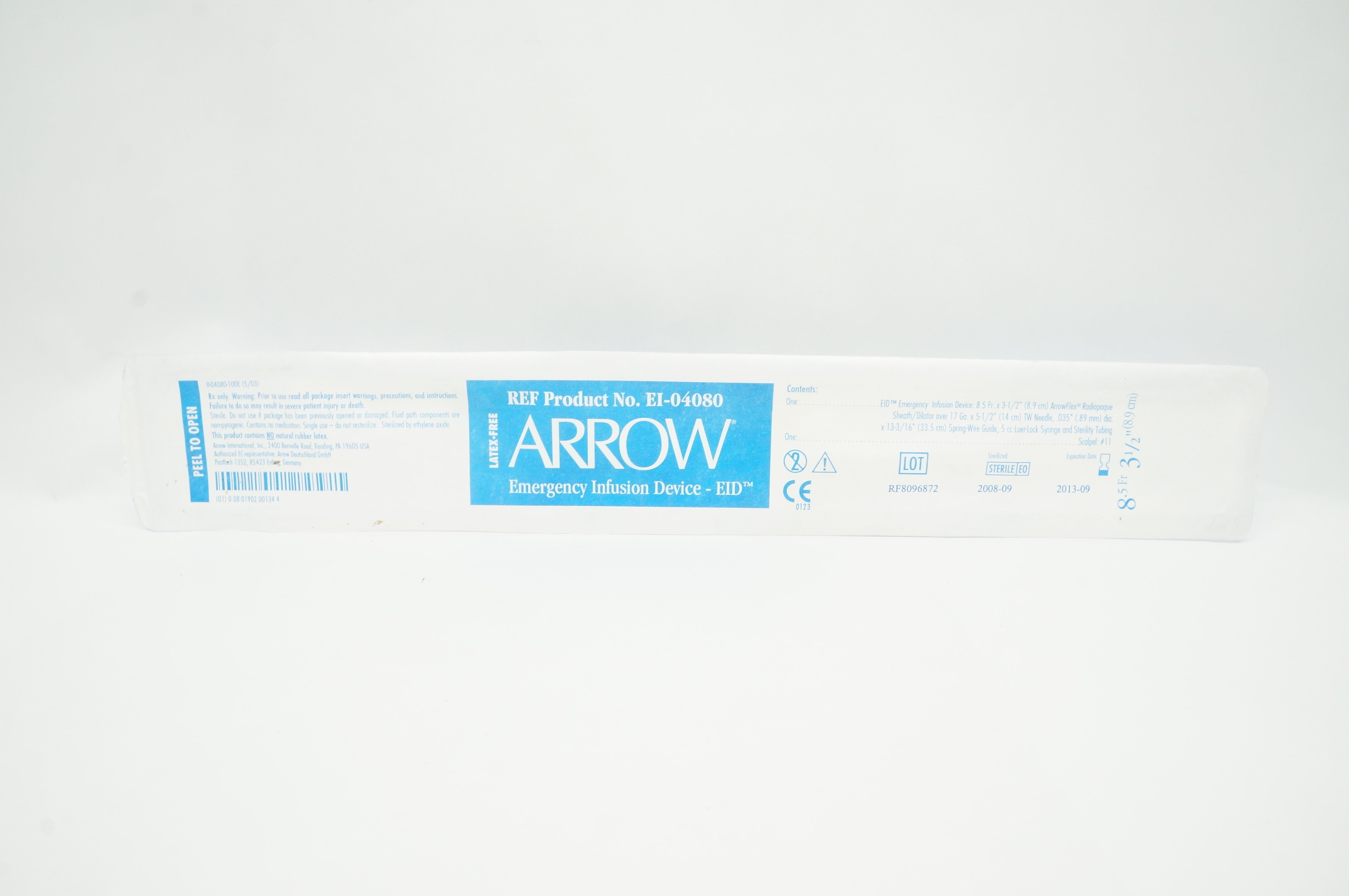Arrow EI-04080 Emergency Infusion Device - EID 8.5Fr 3 1/2 (x)
