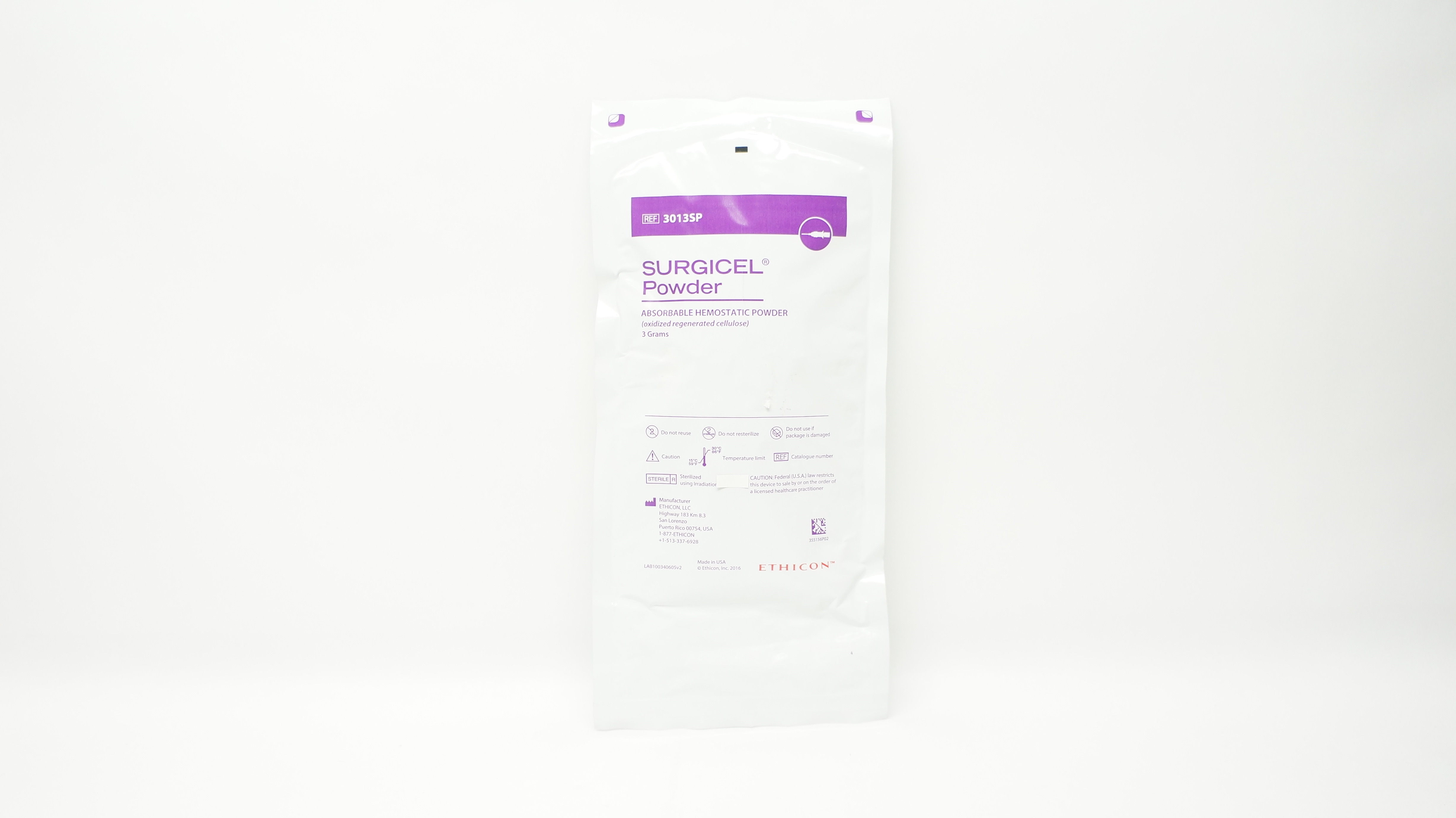 Ethicon 3013SP Surgicel Powder Absorbable Hemostatic Powder 3 Grams (x)