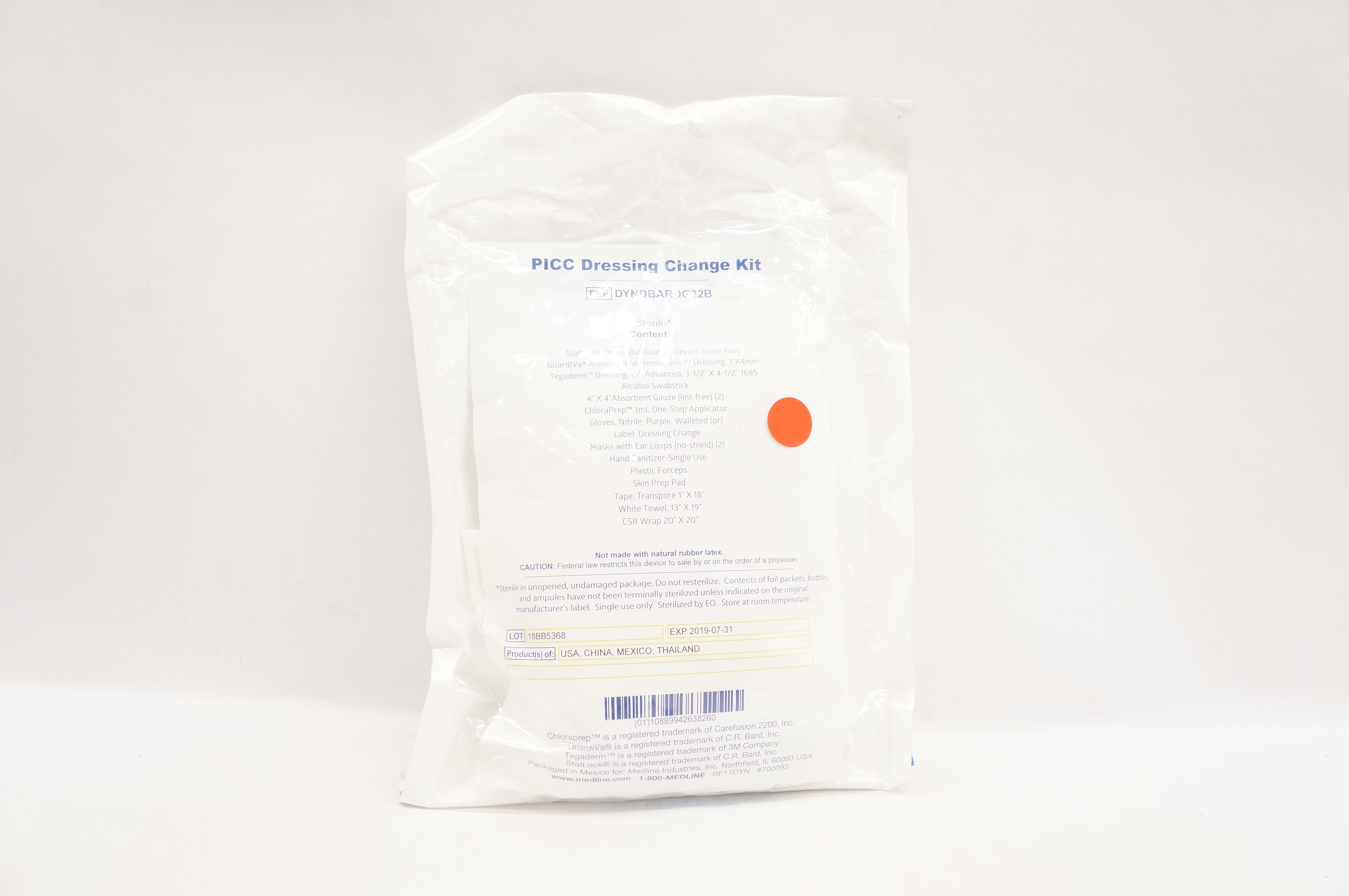 Medline DYNDBARDG32B PICC Dressing Change Kit (x)