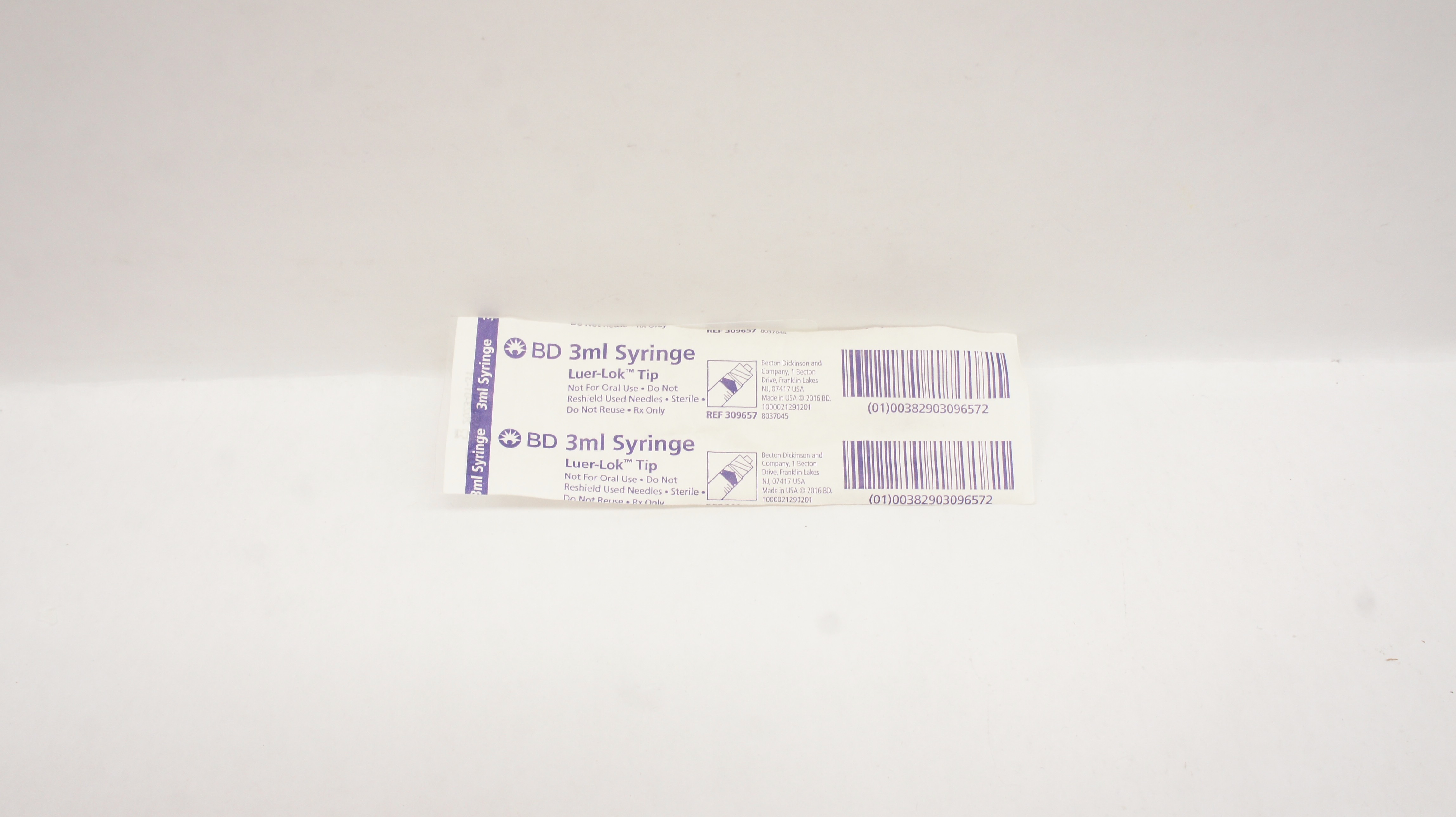 BD 309657 Luer-Lok Tip 3ml Syringe