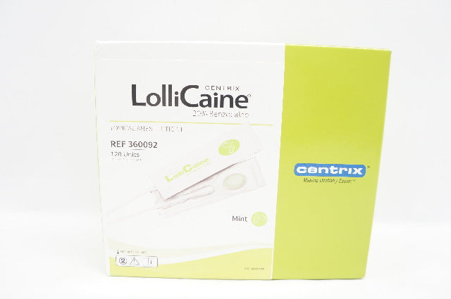 Centrix 360092 Lollicaine Topical Anesthetic Gel Mint (x) - Box of 102