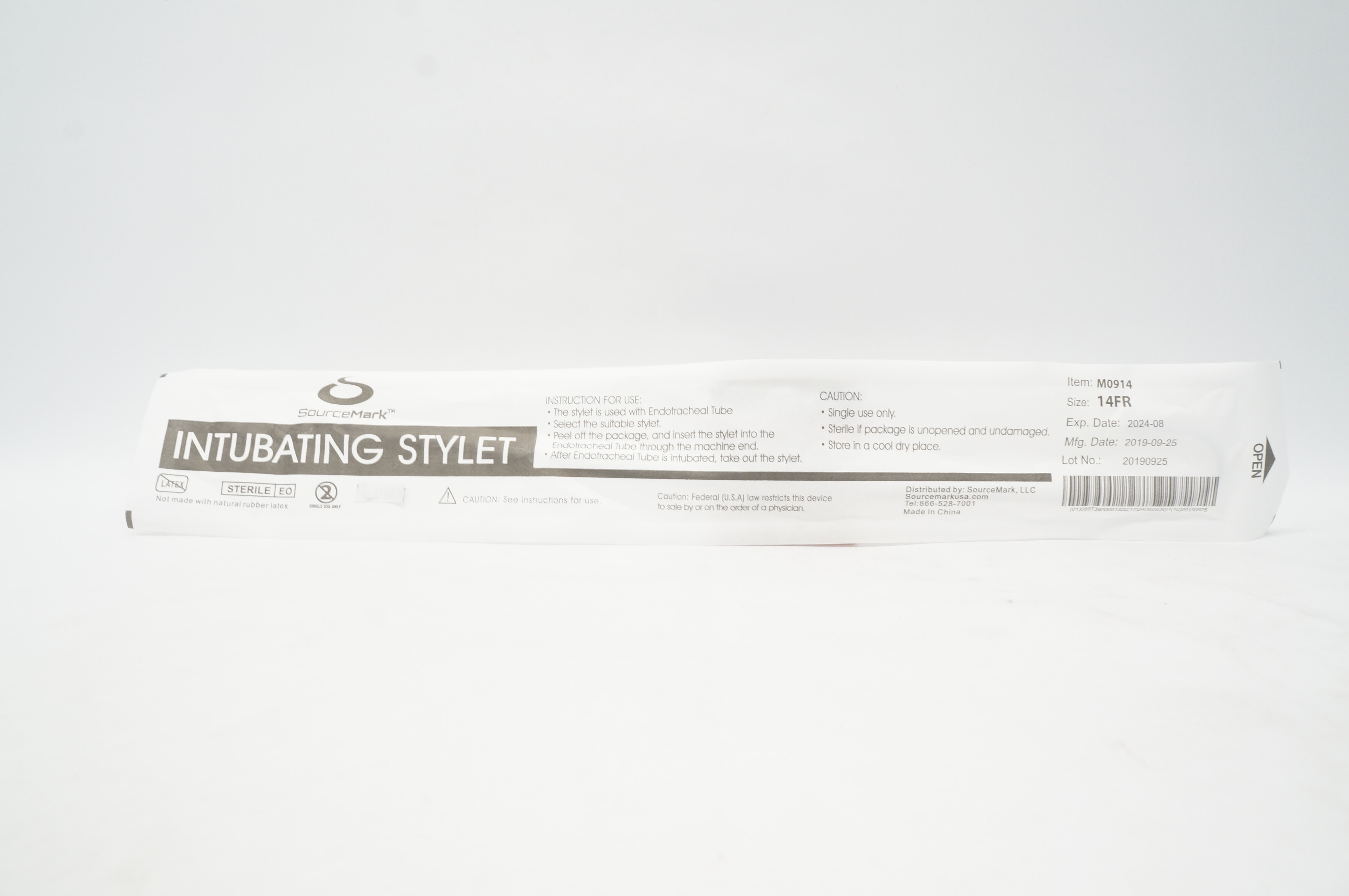SourceMark M0914 Intubating Stylet 14 Fr.