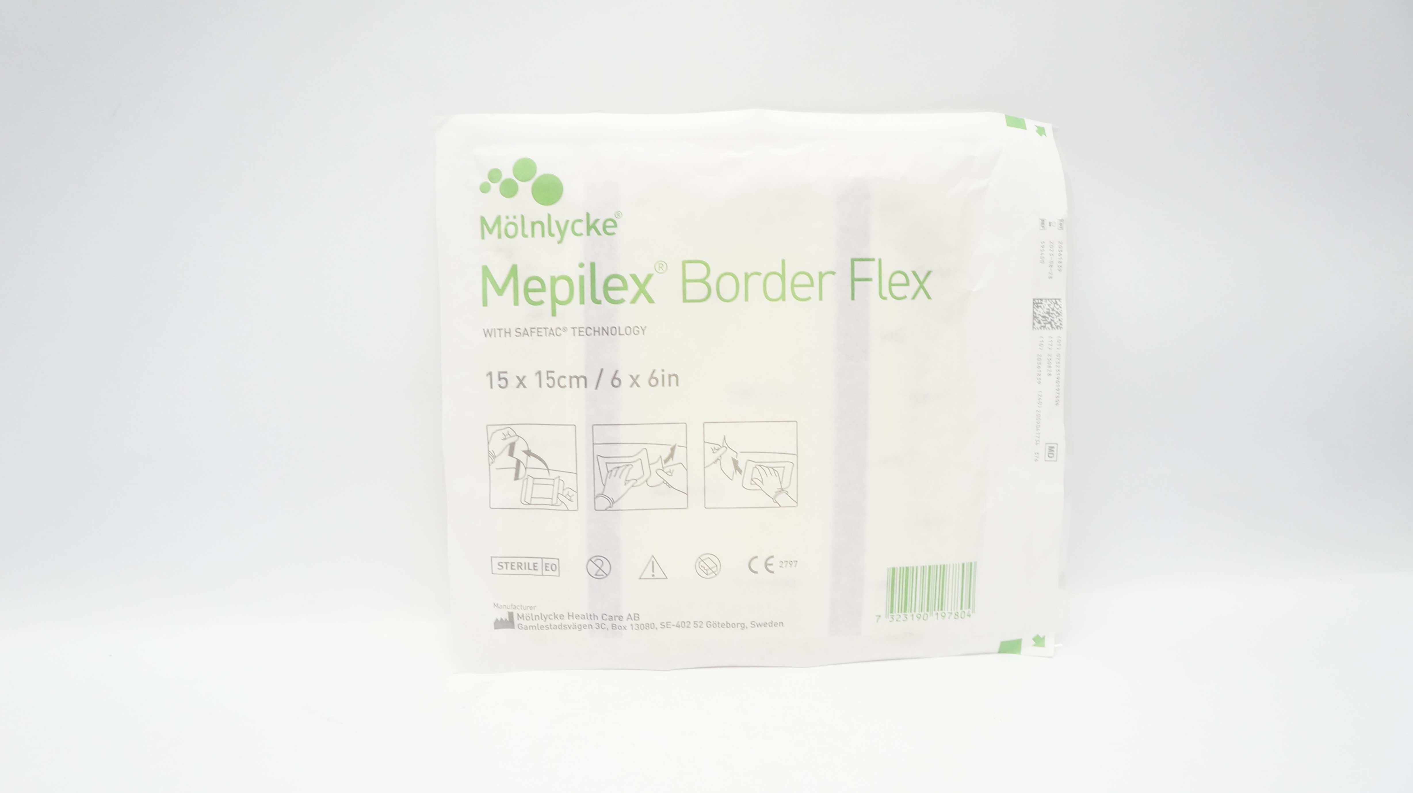 Molnlycke HealthCare 595400 Mepilex Border Flex Foam Dressing 6inch x 6inch (x)