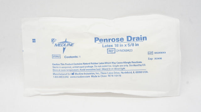 Medline DYND50423 Penrose Drain 18inch x 5/8inch