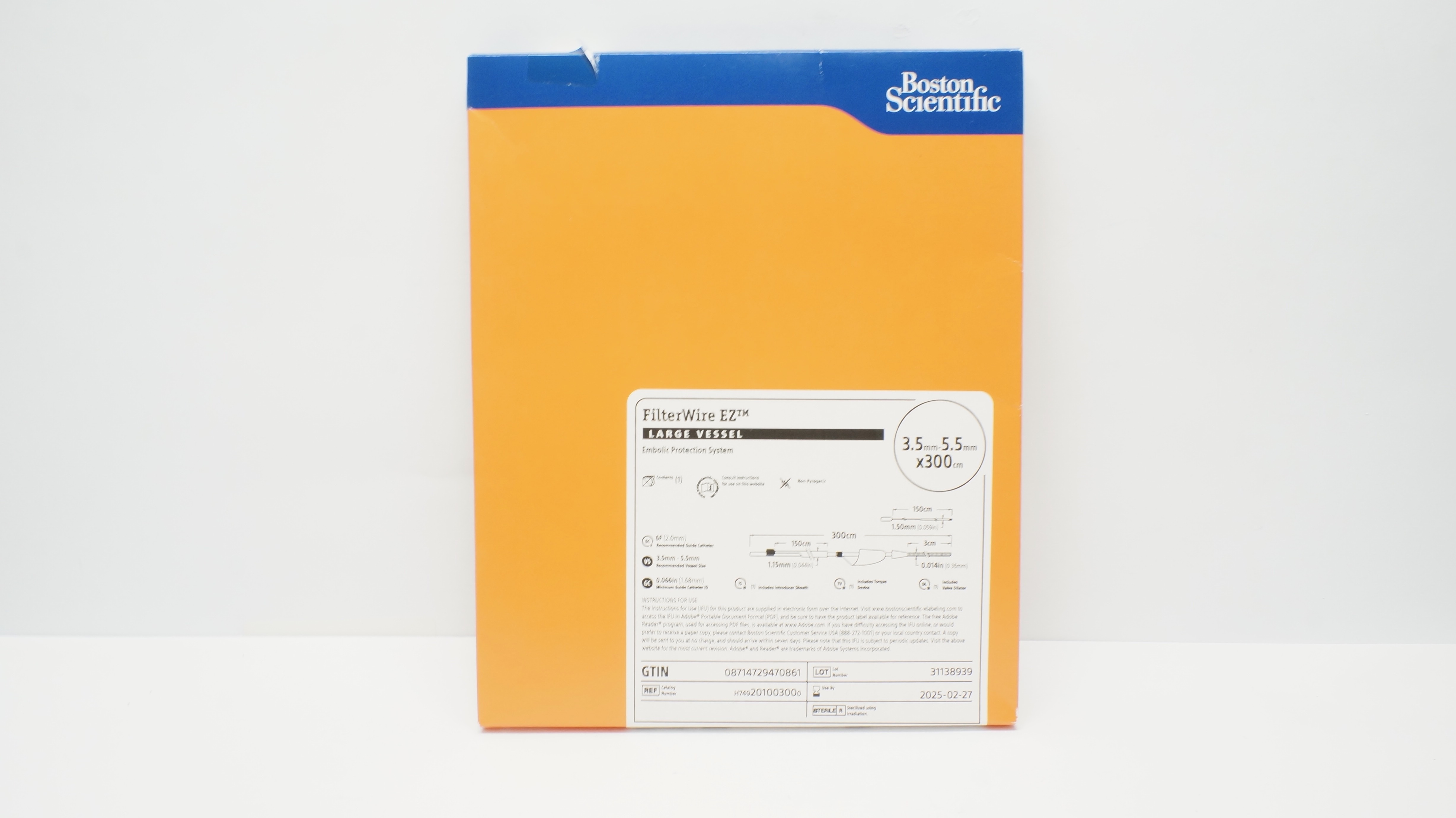 Boston Scientific H749201003000 Embolic Protection System 3.5-5.5mm x 300cm (x)