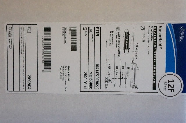 Boston Scientific 50400 Greenfield SS Jugular Vena Cava Filter 12F