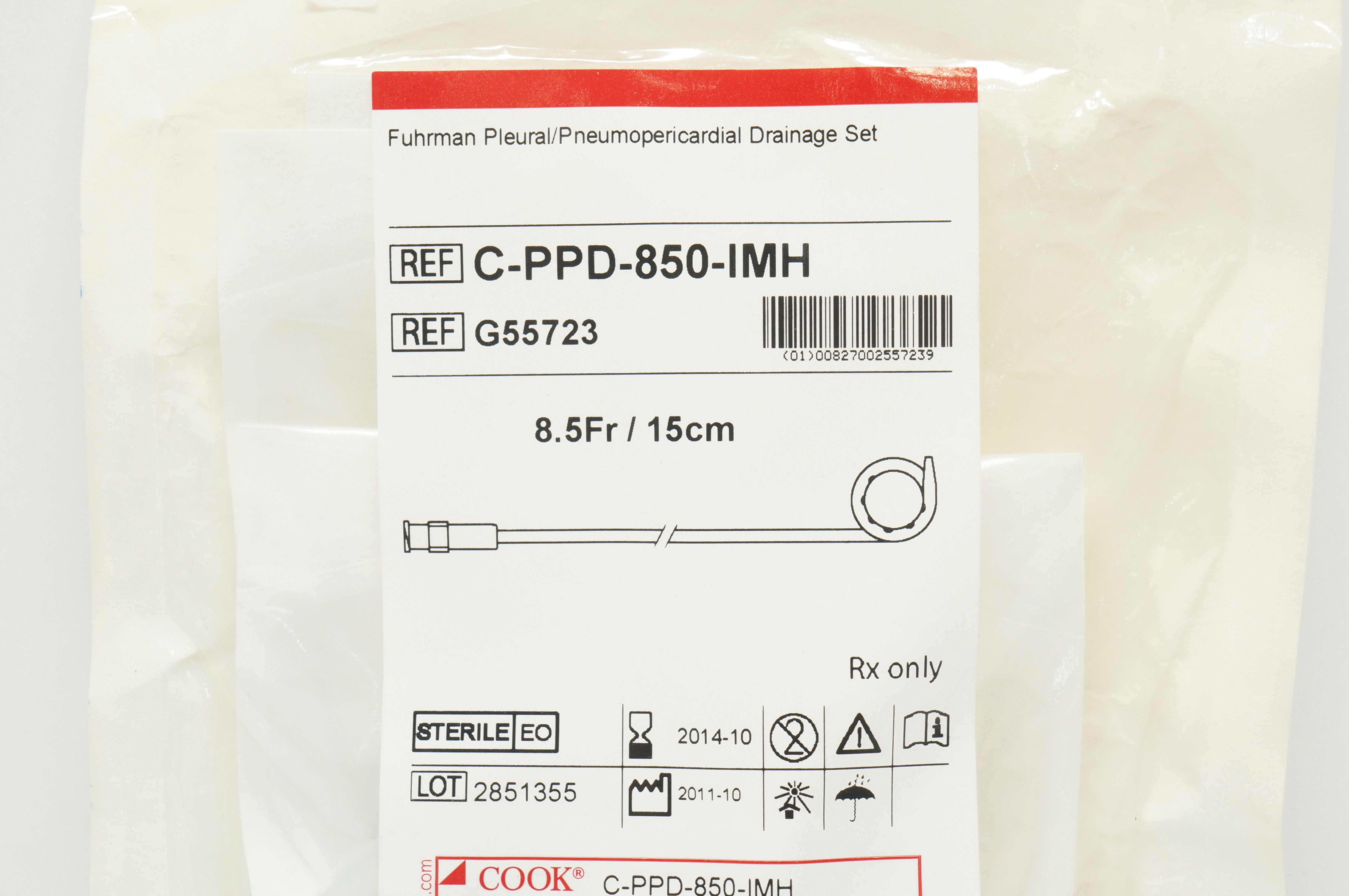 Cook Medical G55723 Fuhrman Pleural/Pneumopericardial Drainage Set