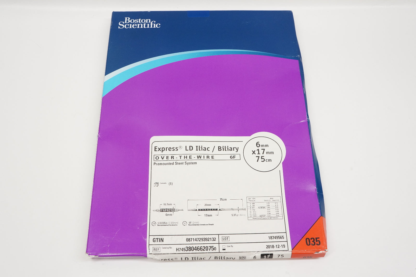 Boston Scientific 3804662075 Express LD Iliac/Biliary 6mm x 17mm, 75cm (x)
