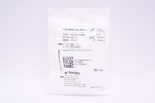 Teleflex 1150 Hudson RCI Dual Channel Airway 80mm Small Adult
