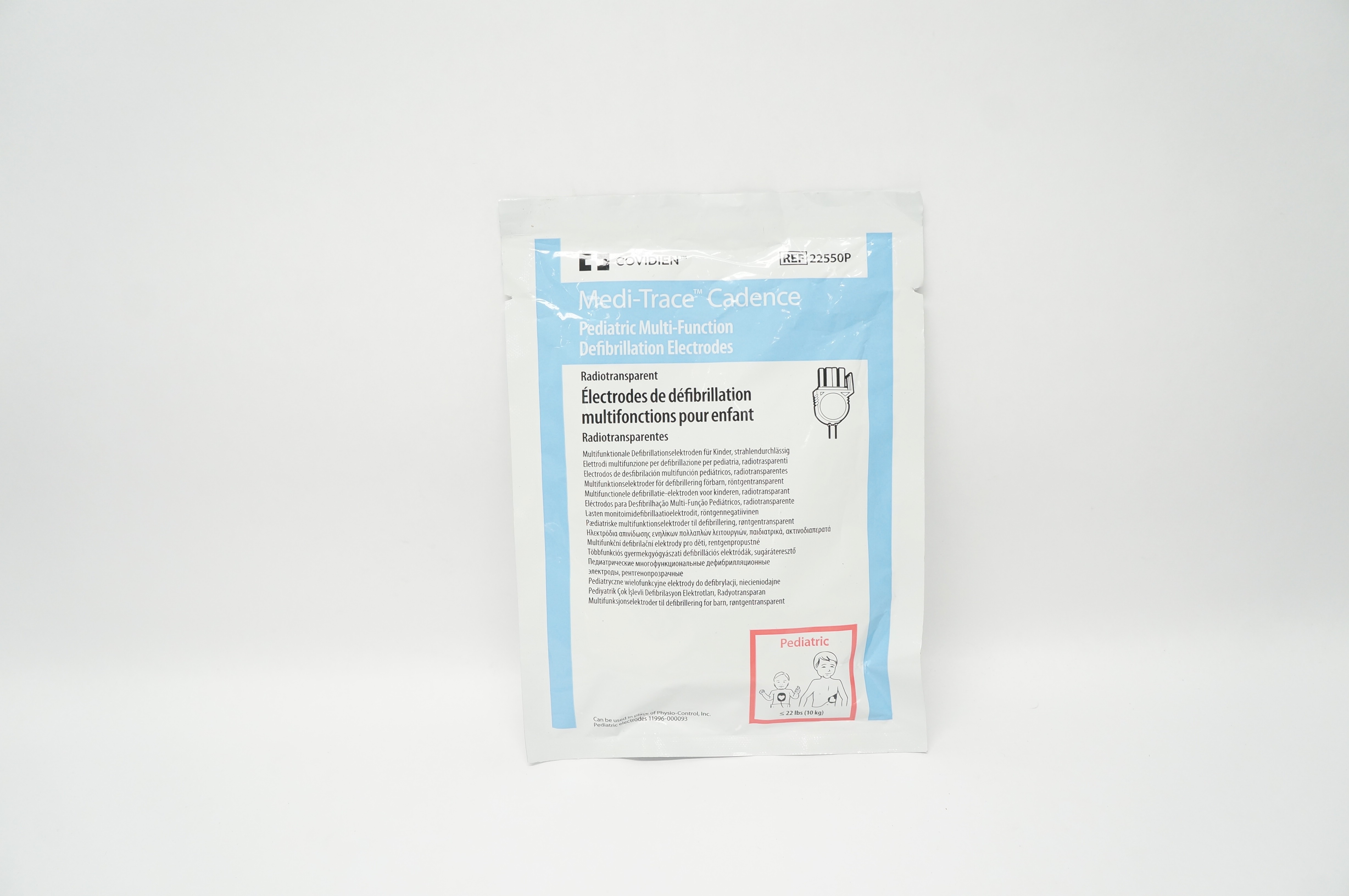 Covidien 22550P Medi-Trace Cadence Pediatric Defibrillation Electrodes ≤22lbs(x)