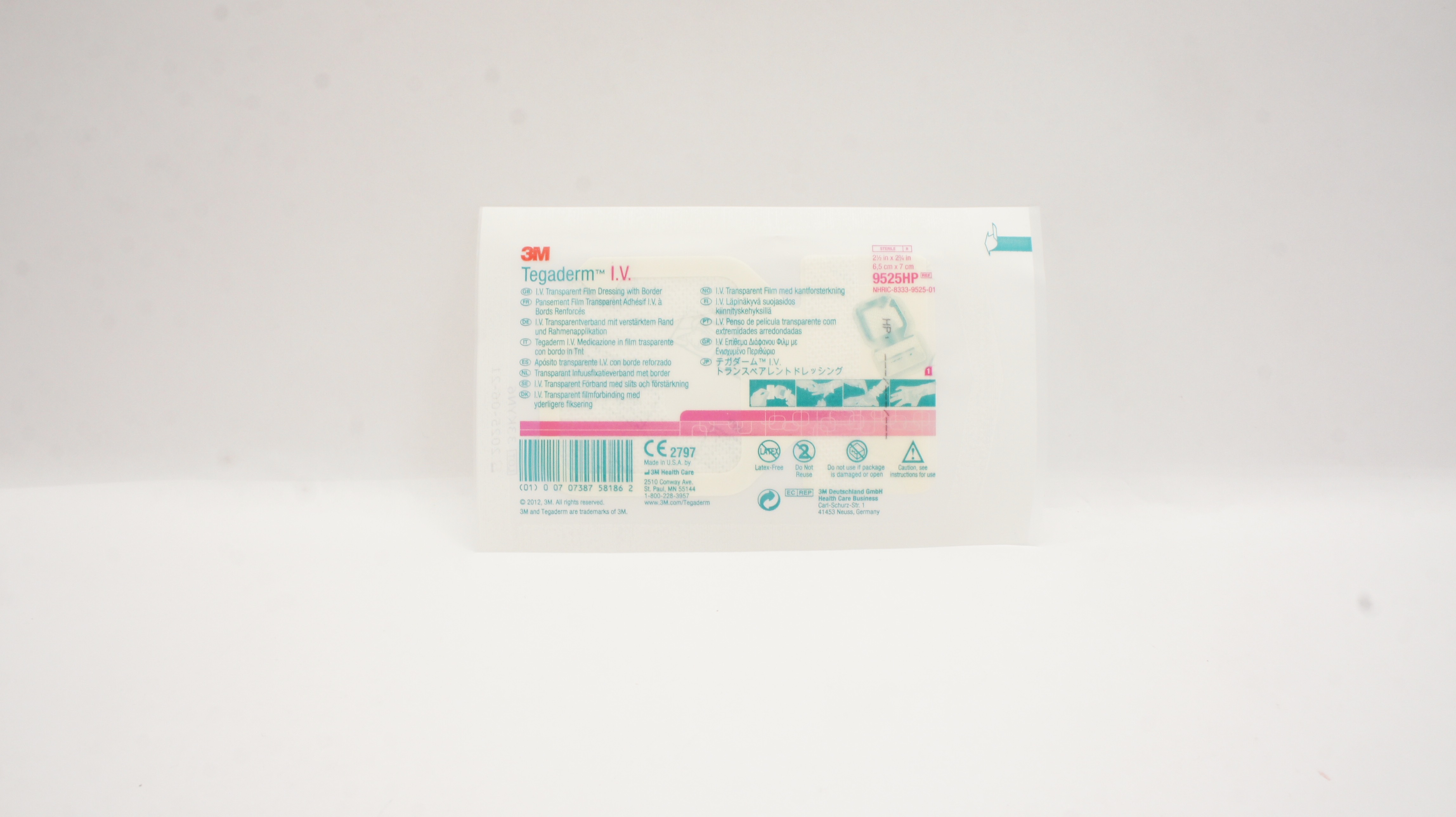 3M 9525HP Tegaderm IV Transparent Film Dressing 2-1/2in. x 2-3/4in.