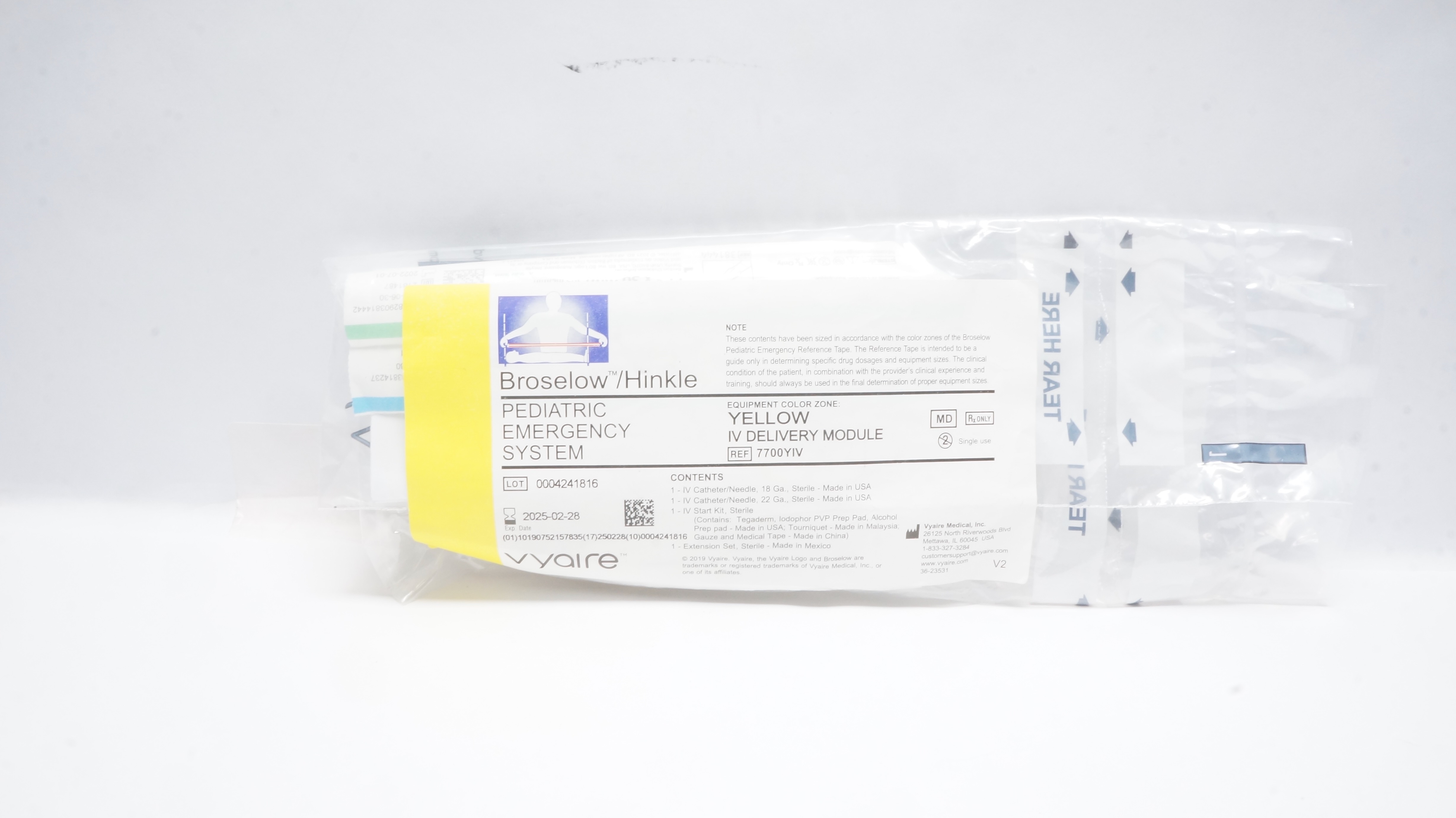 Vyaire 7700YIV Broselow/Hinkle Pediatric Emergency System Yellow