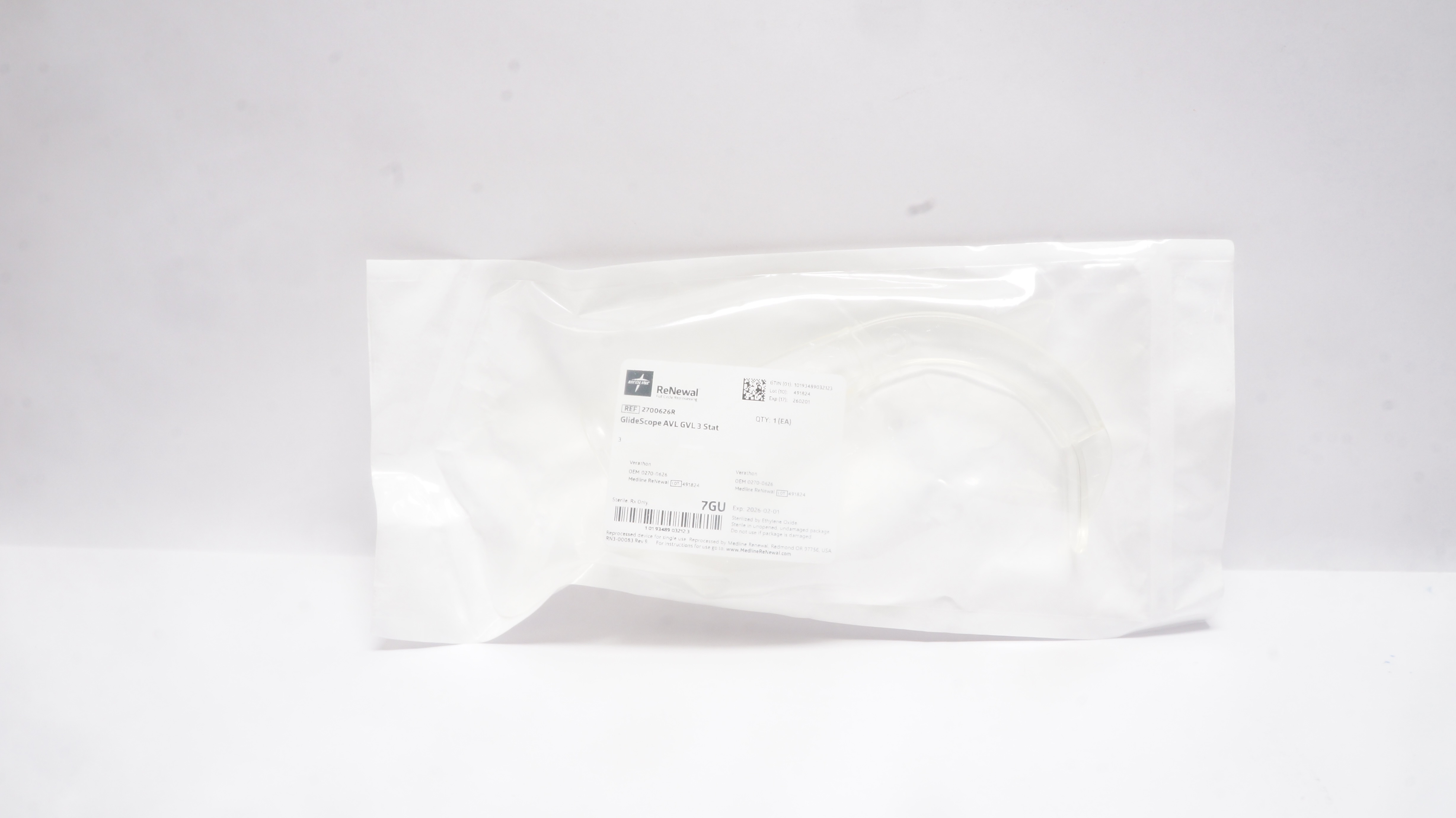 Medline ReNewal 2700626R Verathon GlideScope AVL GVL 3 Stat