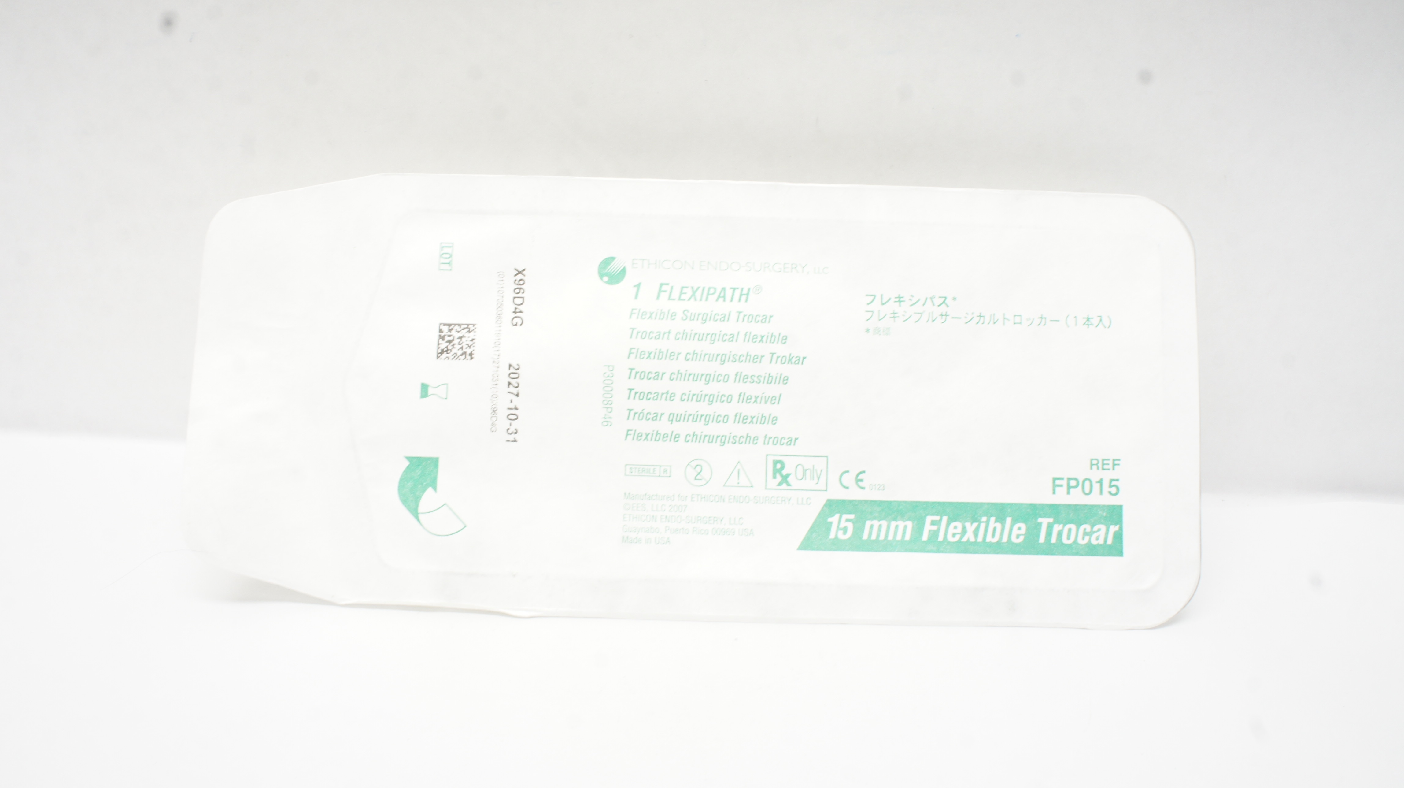 Ethicon FP015 1FLEXIPATH  Flexible Surgical Trocar 15mm