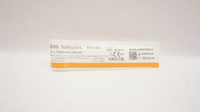 BD 305916 Safety Glide Ndle 25G x 1