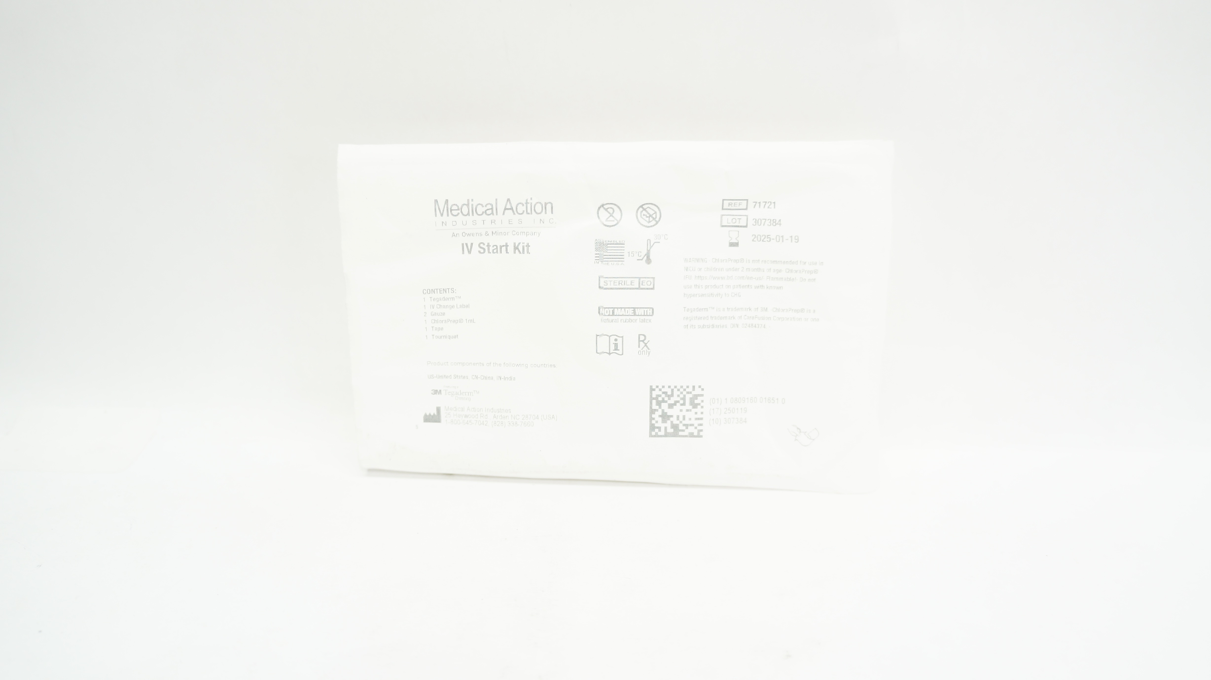 Medical Action Industries 71721 3M Tegaderm IV Start Kit