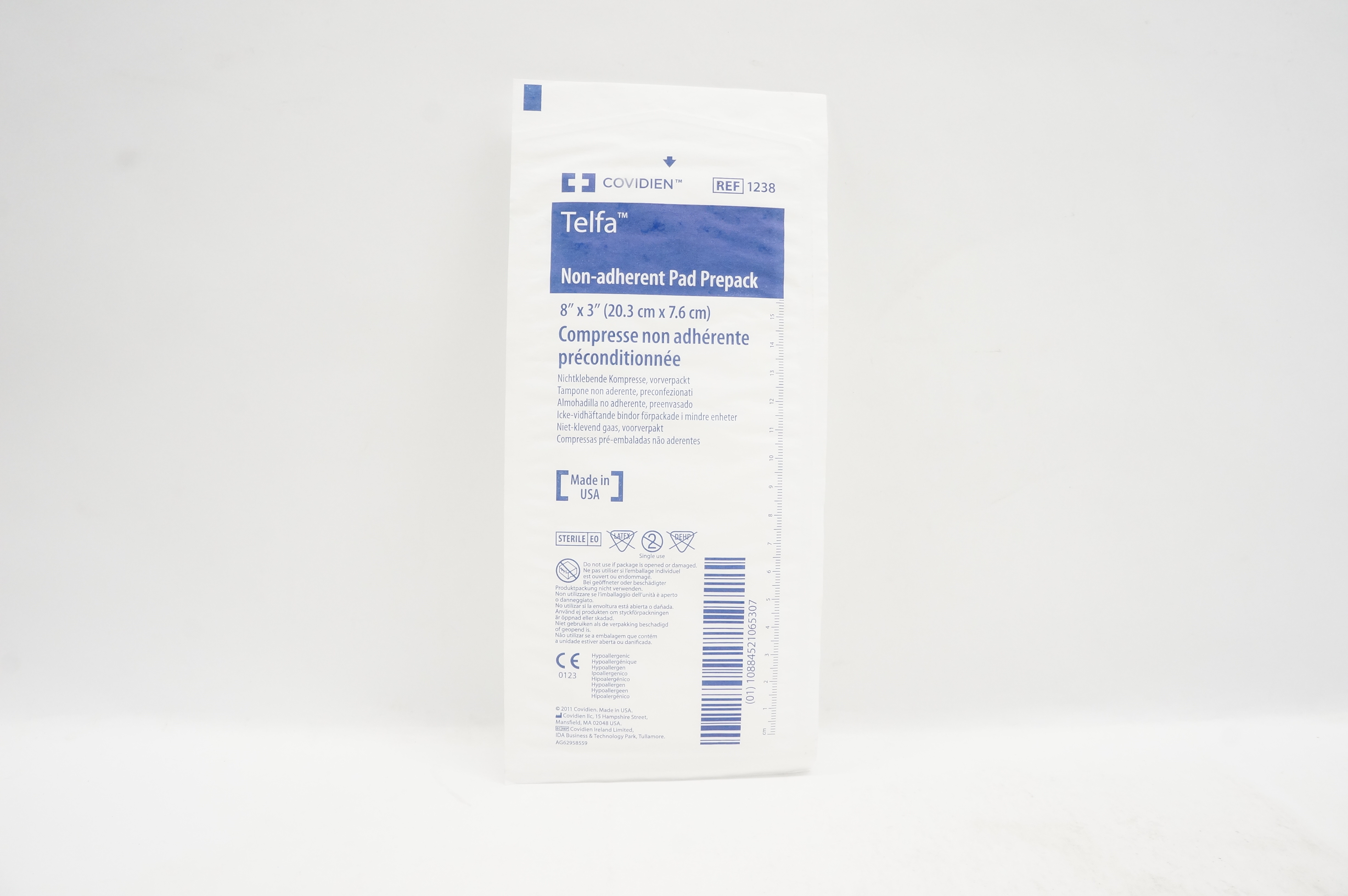 Covidien 1238 Telfa Non-Adherent Pad Prepack 8inch x 3inch