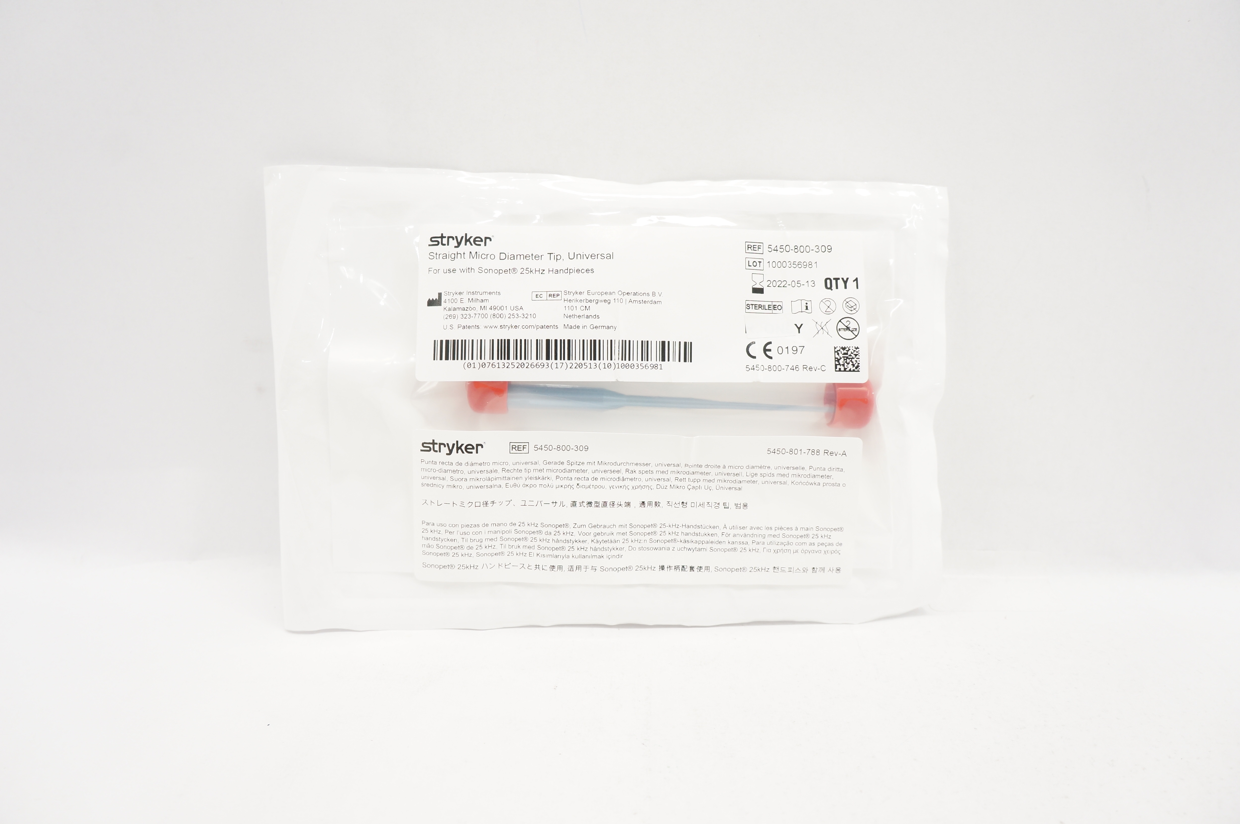 Stryker 5450-800-309 Straight Micro Diameter Tip Universal