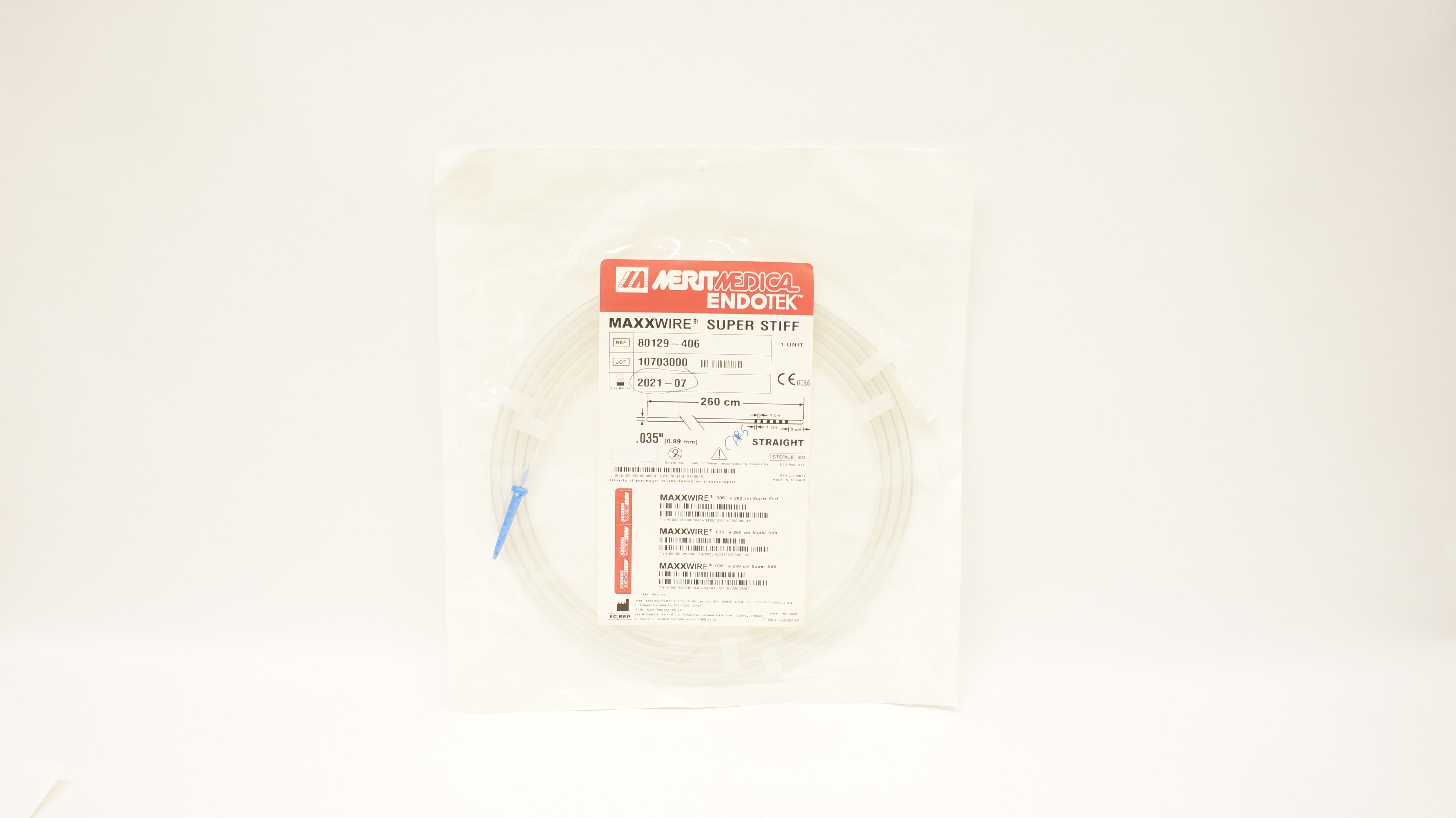 Merit Medical 80129-406 Maxxwire Super Stiff 260cm .035inch (x)