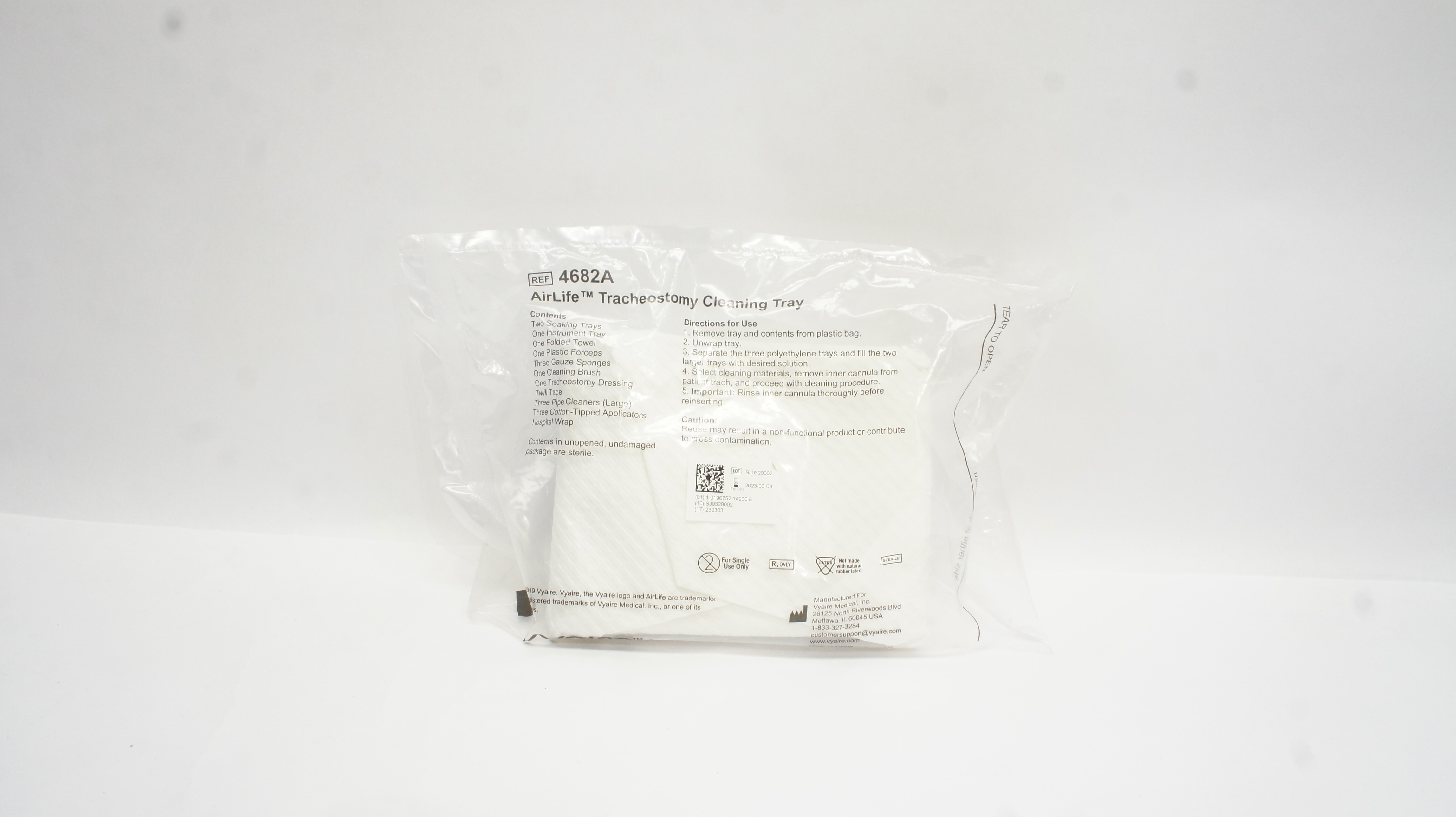 Vyaire 4682A AirLife Tracheostomy Cleaning Tray (x)