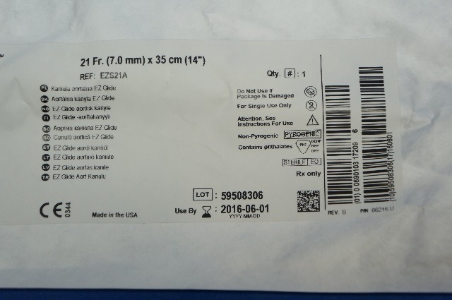 Edwards Lifesciences EZS21A EZ Glide Aortic Cannula 21Fr. x 35cm (x)