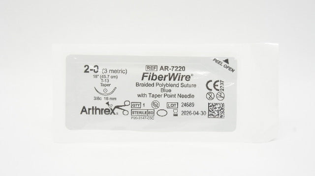 Arthrex AR-7220 2-0 FiberWire Braided Stre T-13 18mm 3/8c Taper, 18inch
