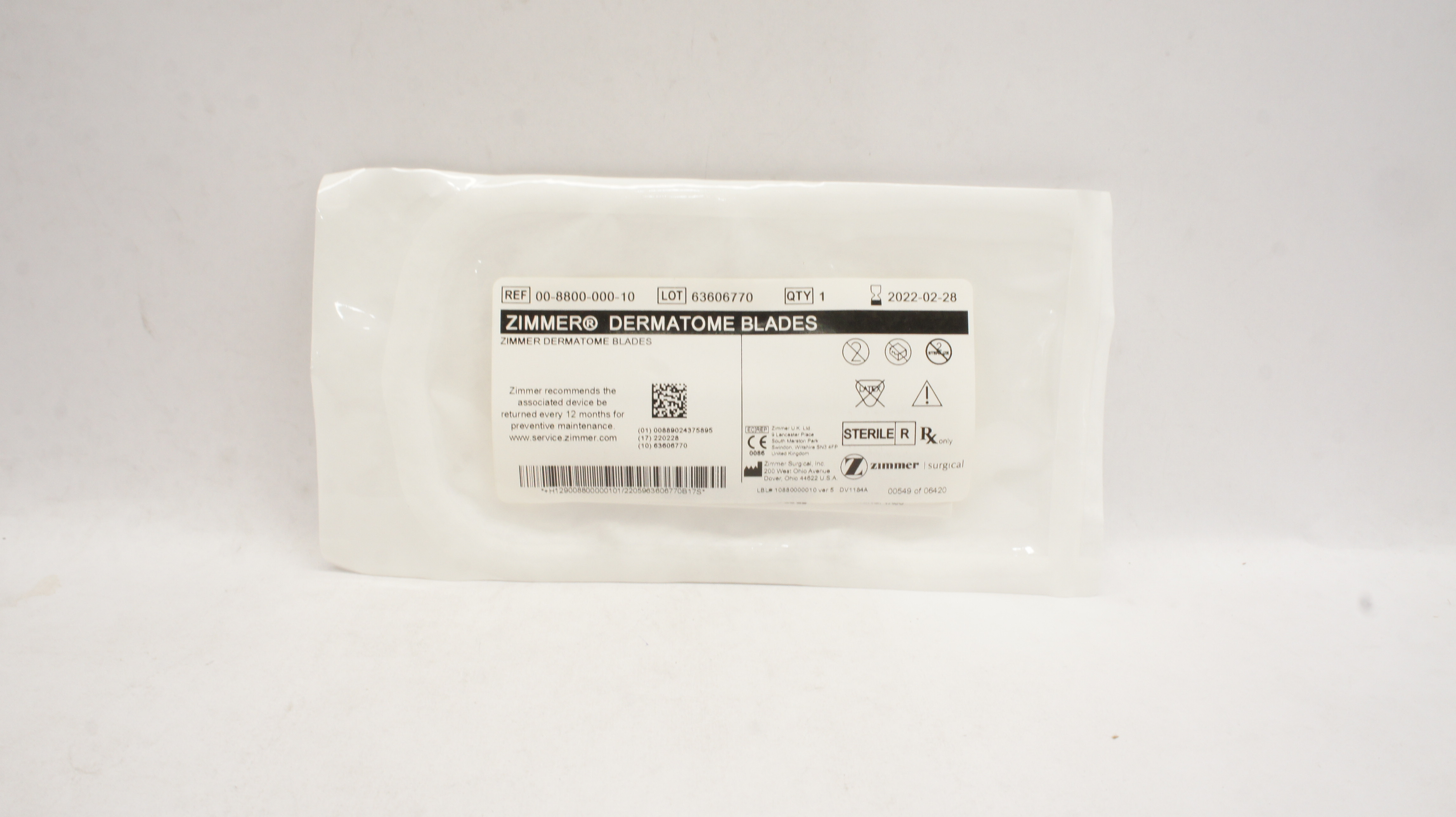 Zimmer 00-8800-000-10 Dermatome Blades (x)