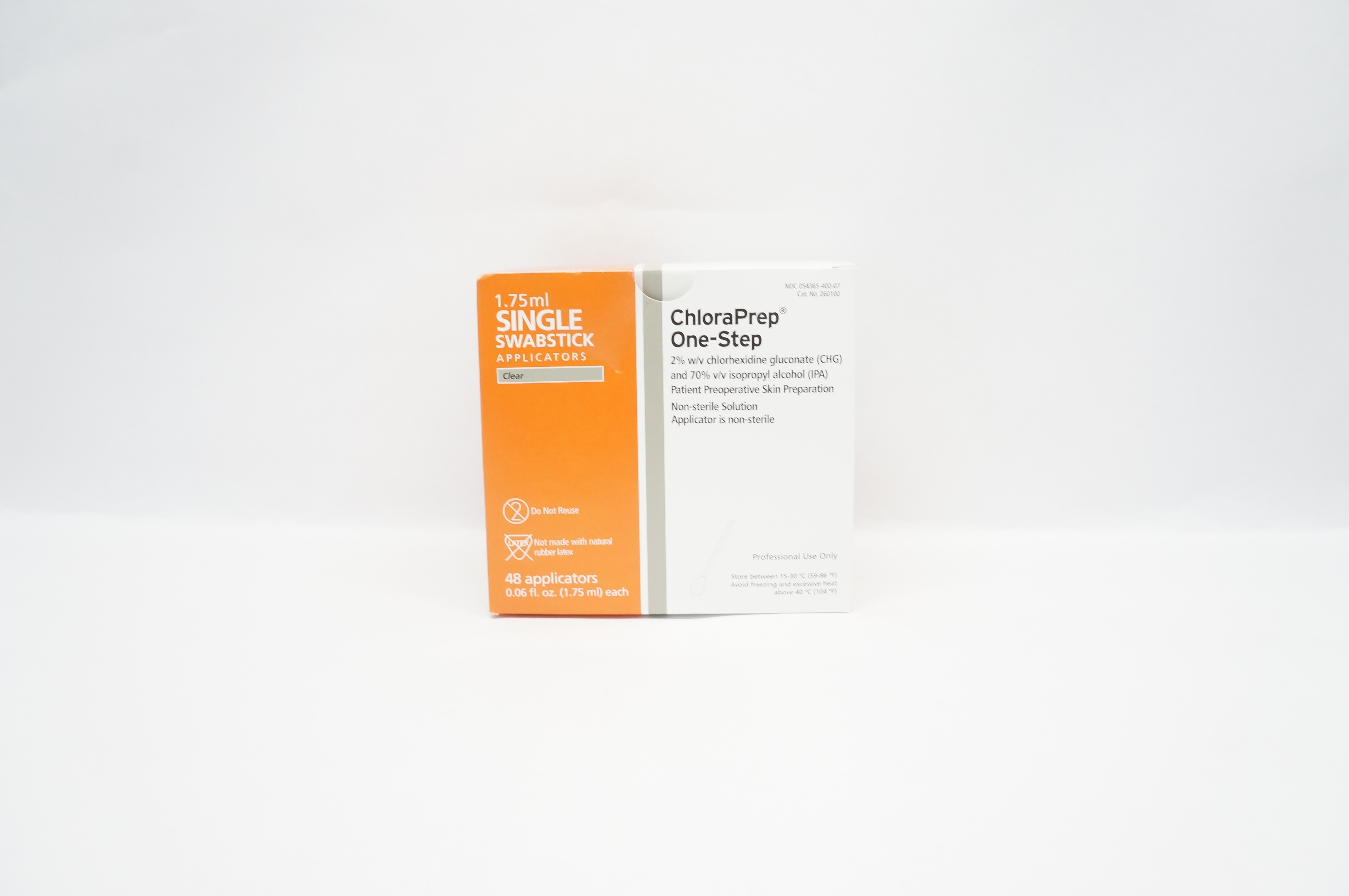 CareFusion 260100 ChloraPrep Single Swabstick 1.75ml Applicators (x) - Box of 48