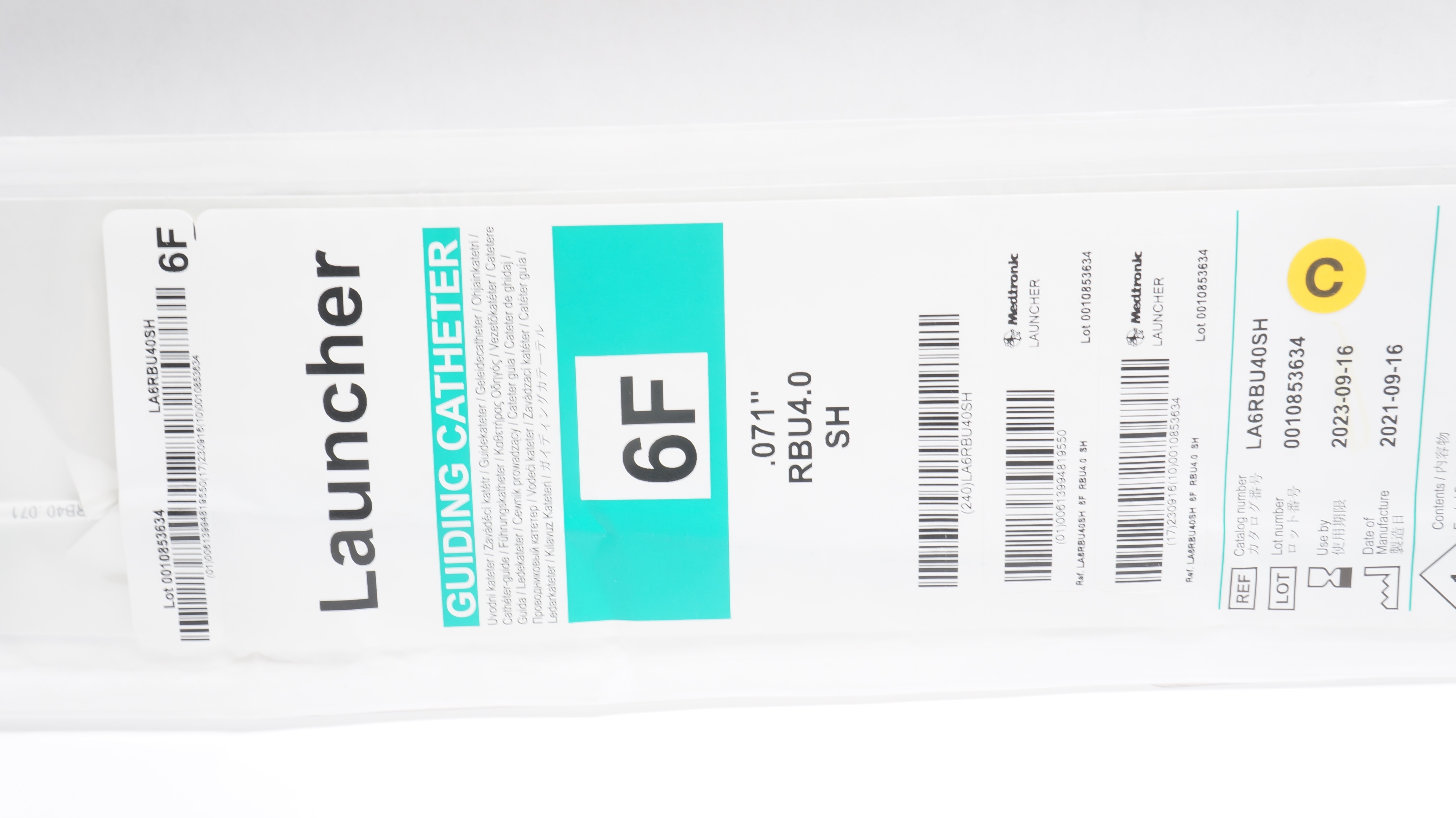 Medtronic LA6RBU40SH Launcher Guiding Cath. RBU4.0 6F x .071inch x 100cm (x)