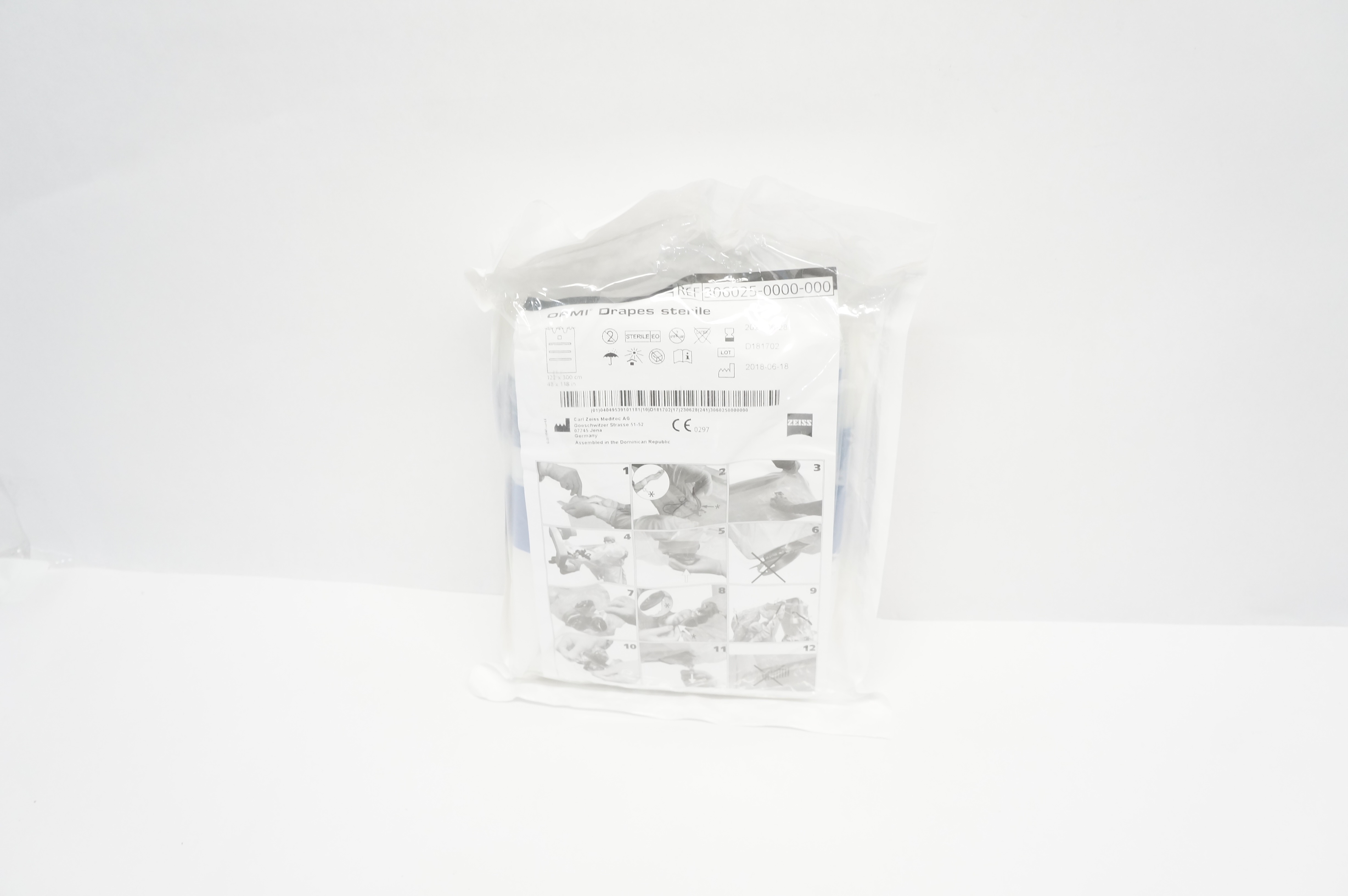 Zeiss 306025-0000-000 OPMI Drapes Sterile 43inch x 118inch