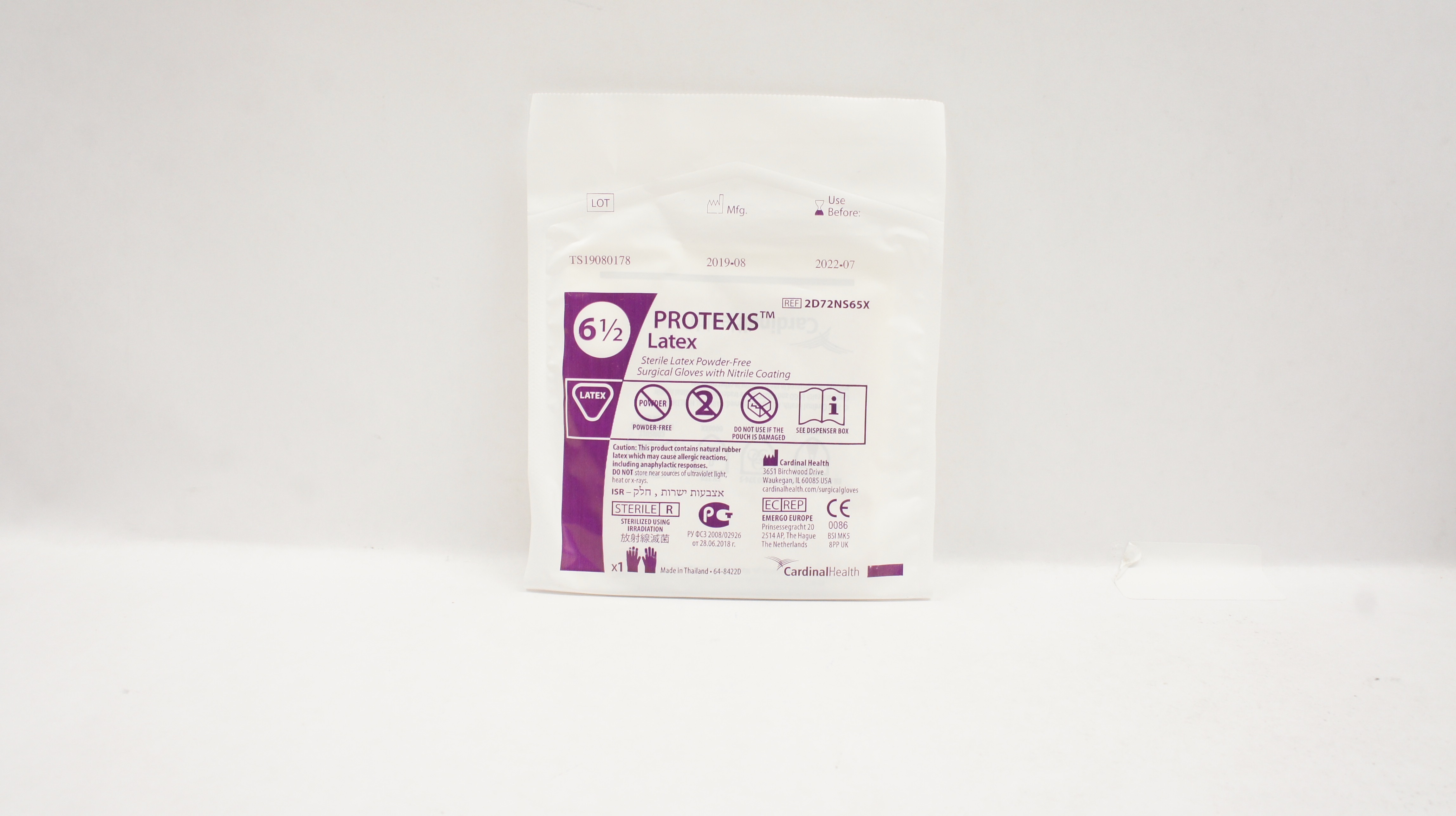 Cardinal Health 2D72NS65X Protexis Latex Surgical Gloves Size 6-1/2