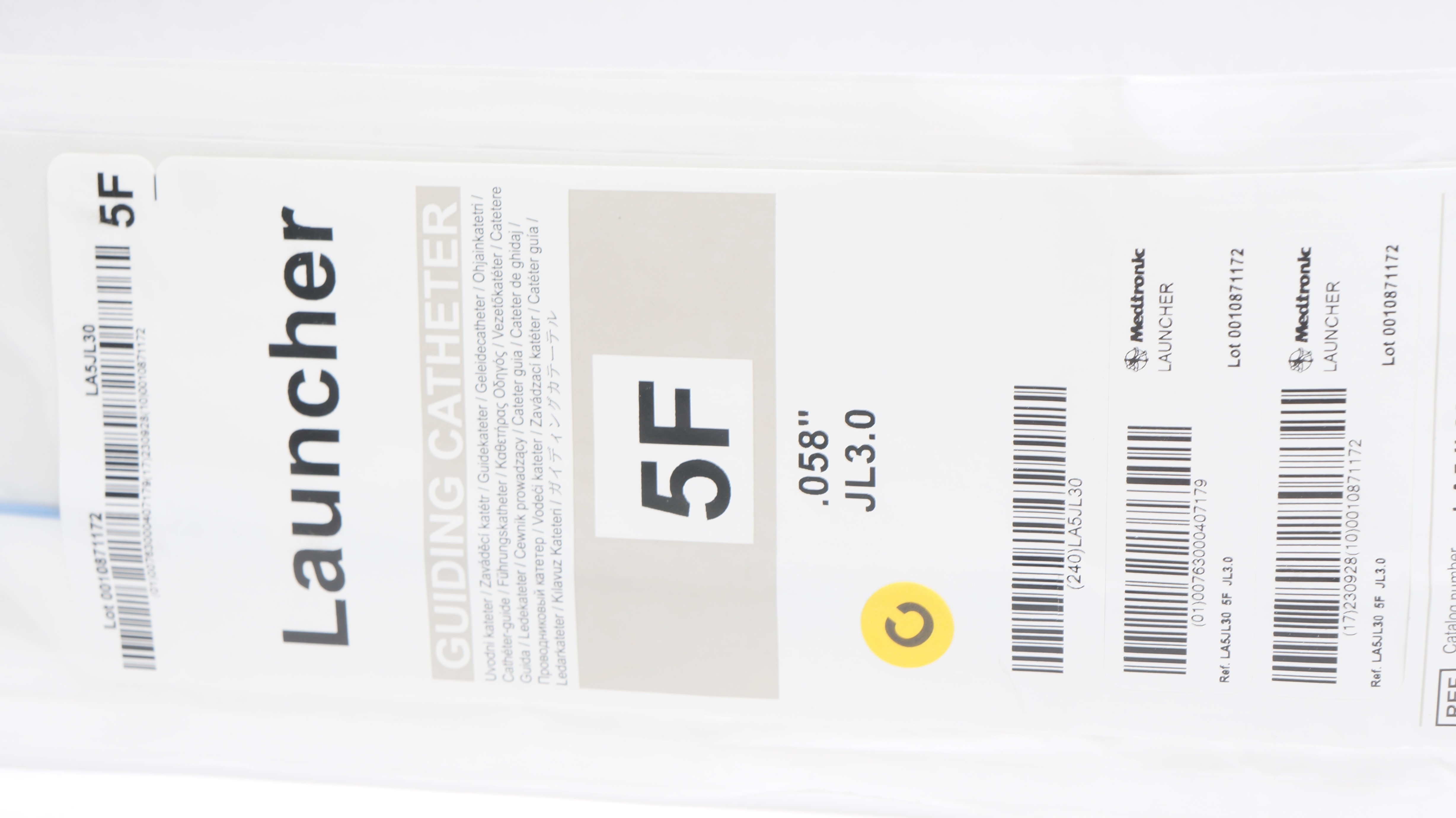 Medtronic LA5JL30 Launcher JL3.0 Guiding Cath. 5F x .058inch x 100cm (x)