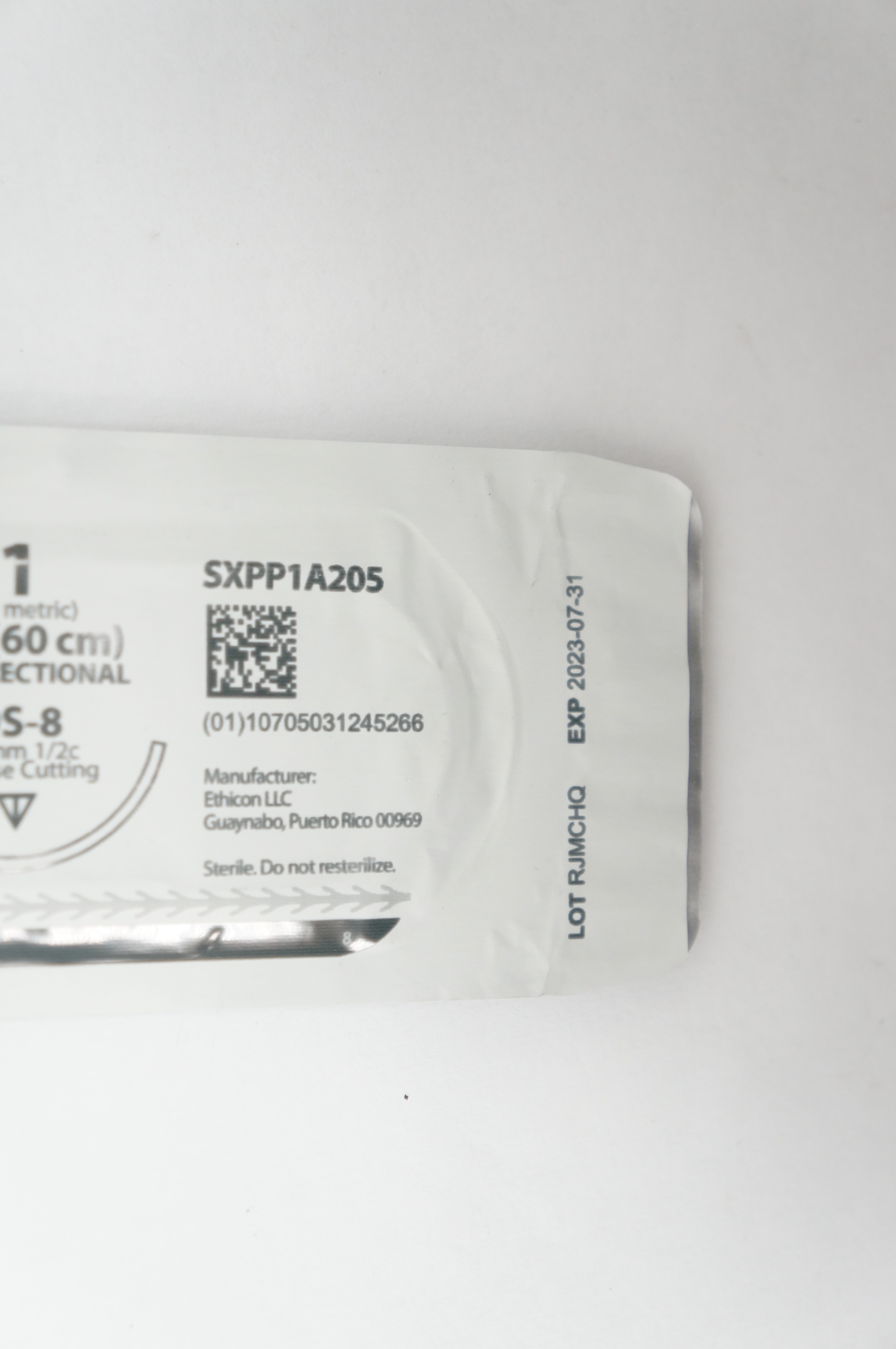 Ethicon SXPP1A205 1 Stratafix OS-8 40mm 1/2c Reverse Cutting, 24inch